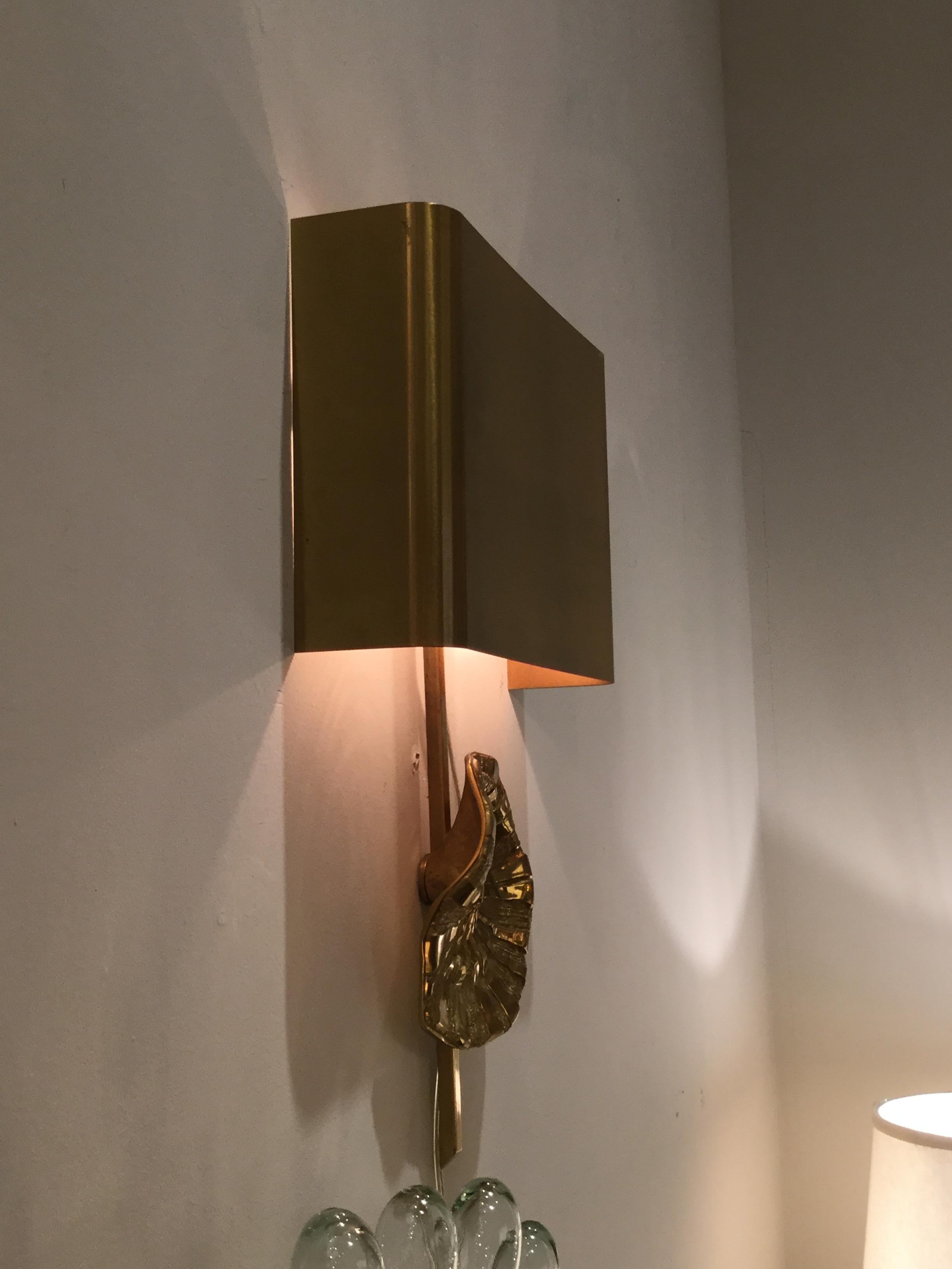 Pair of Sconces by Maison Charles, France, 1970s In Good Condition In New York, NY