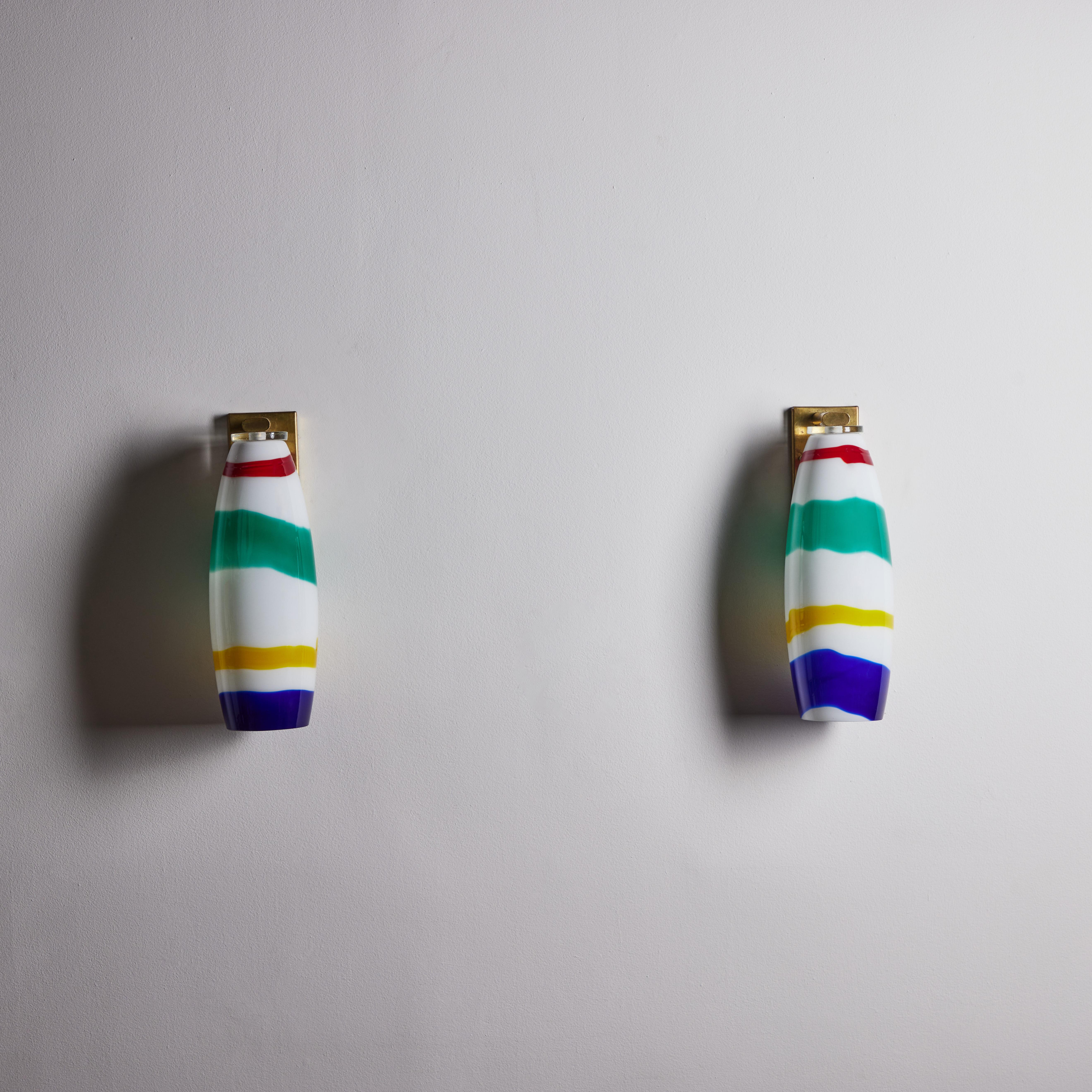 Mid-20th Century Pair of Sconces by Massimo Vignelli for Venini 