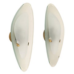Pair of Sconces by Max Ingrand for Fontana Arte, Italy, 1960s