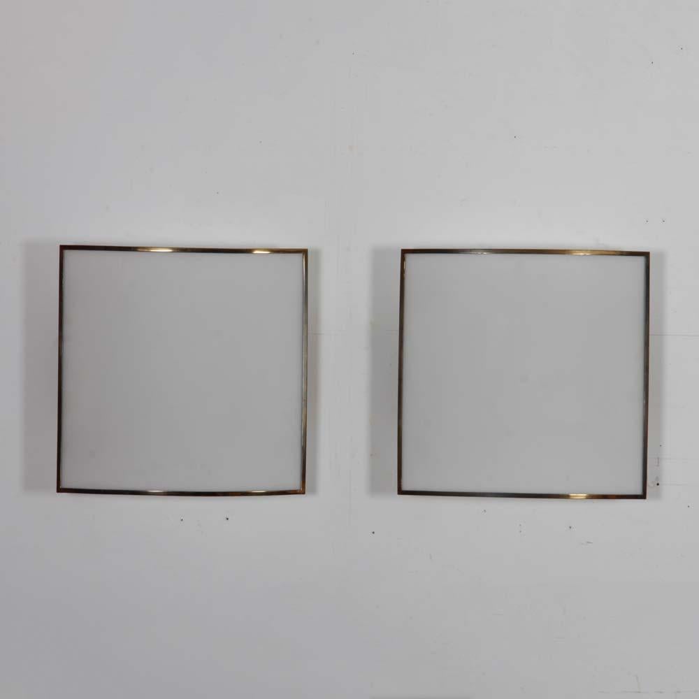Pair of sconces by Michel Boyer for Verre Lumière, 1978 en Bueno estado para la venta en MONTESSON, FR