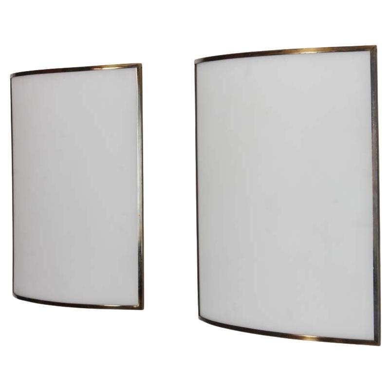 Pair of sconces by Michel Boyer for Verre Lumière, 1978 en venta