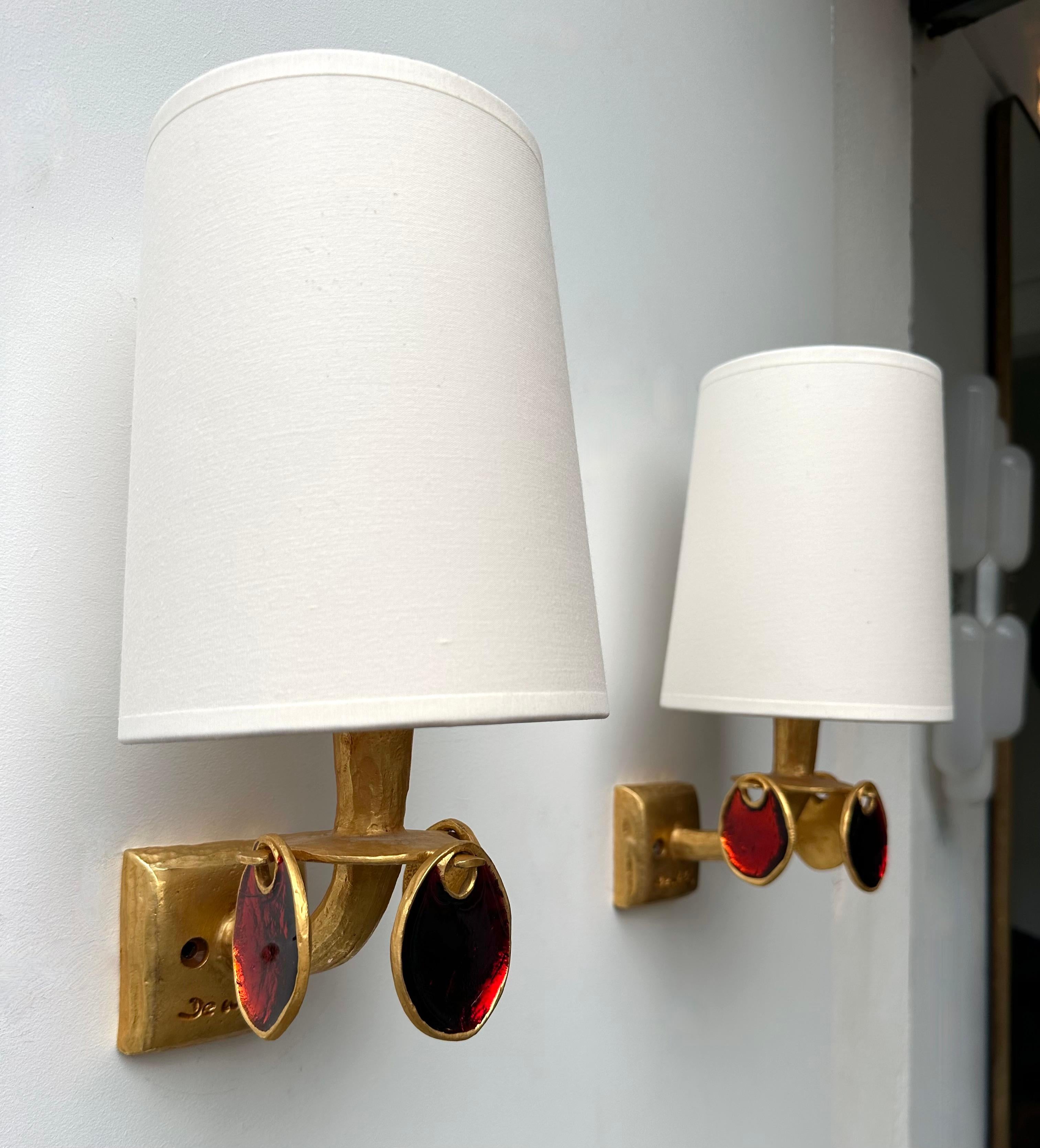 Pair of Sconces by Nicolas Dewael for Fondica, France, 1990s For Sale 2