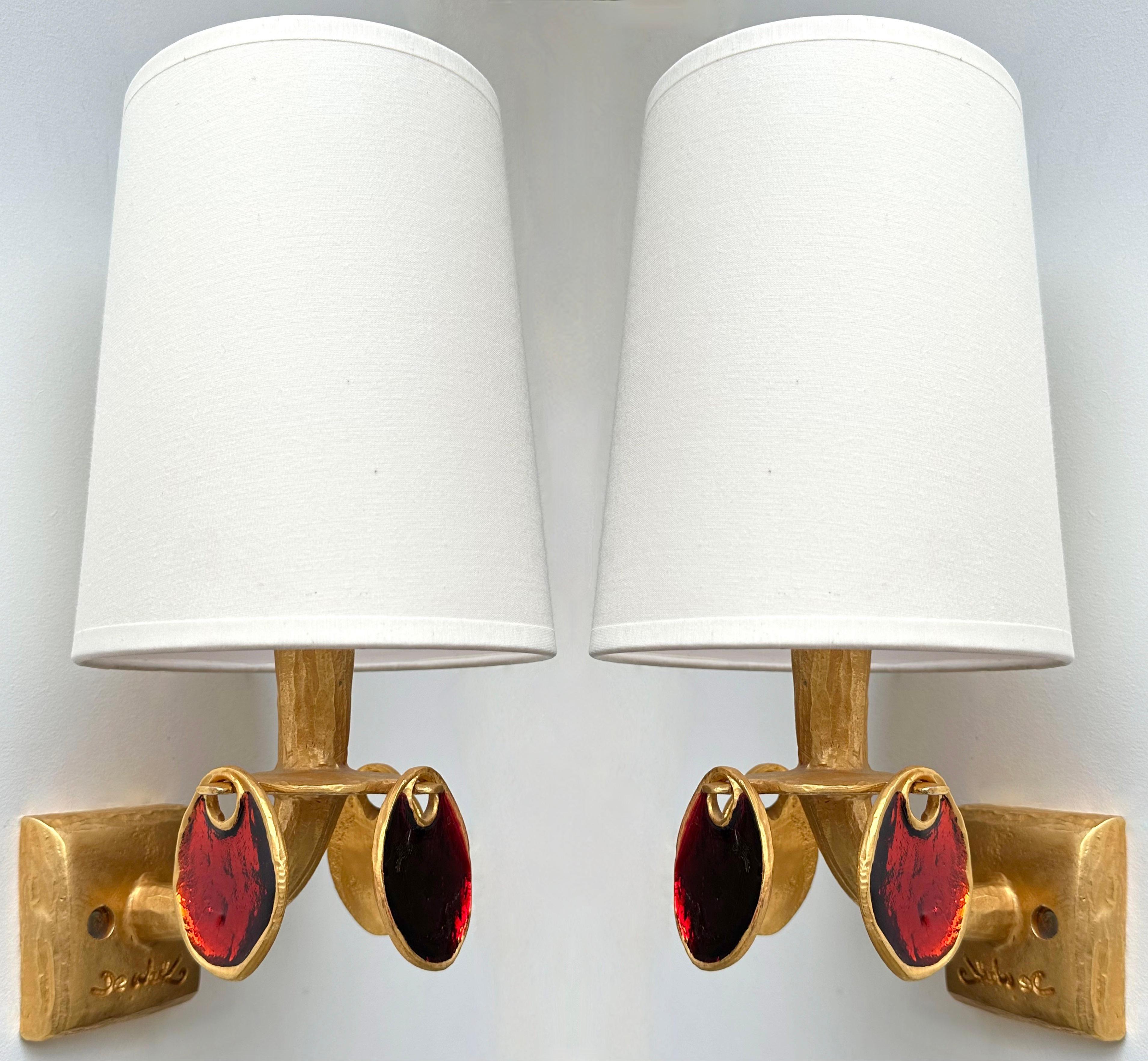 Pair of Sconces by Nicolas Dewael for Fondica, France, 1990s For Sale 5