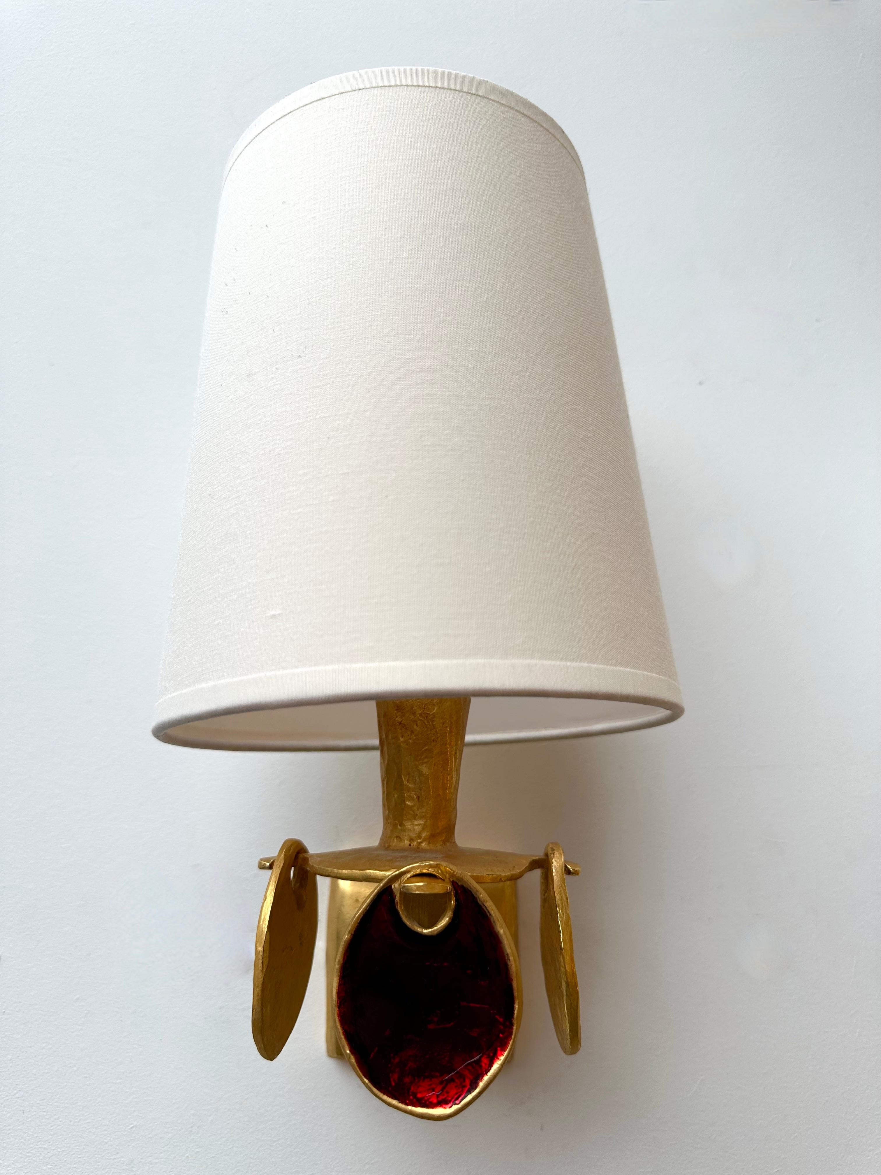 Pair of Sconces by Nicolas Dewael for Fondica, France, 1990s In Good Condition For Sale In SAINT-OUEN, FR
