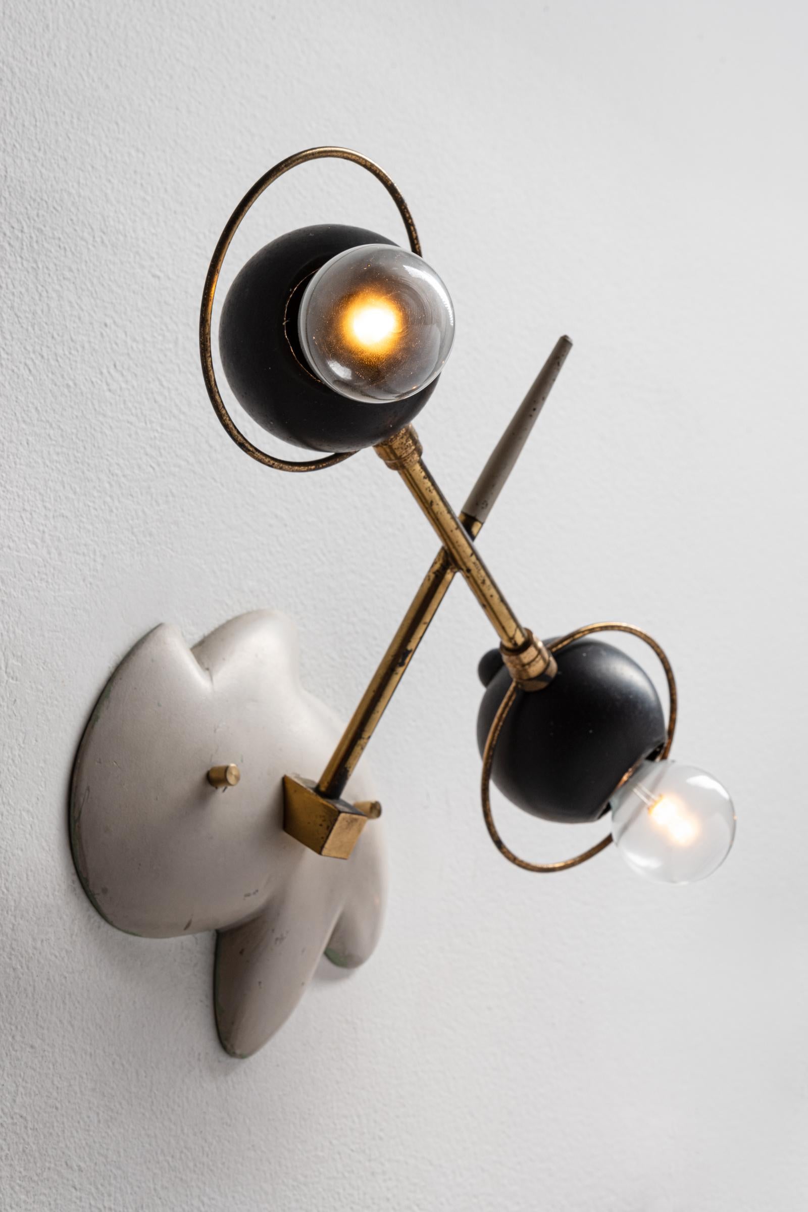 Mid-Century Modern Pair of Sconces by Oscar Torlasco