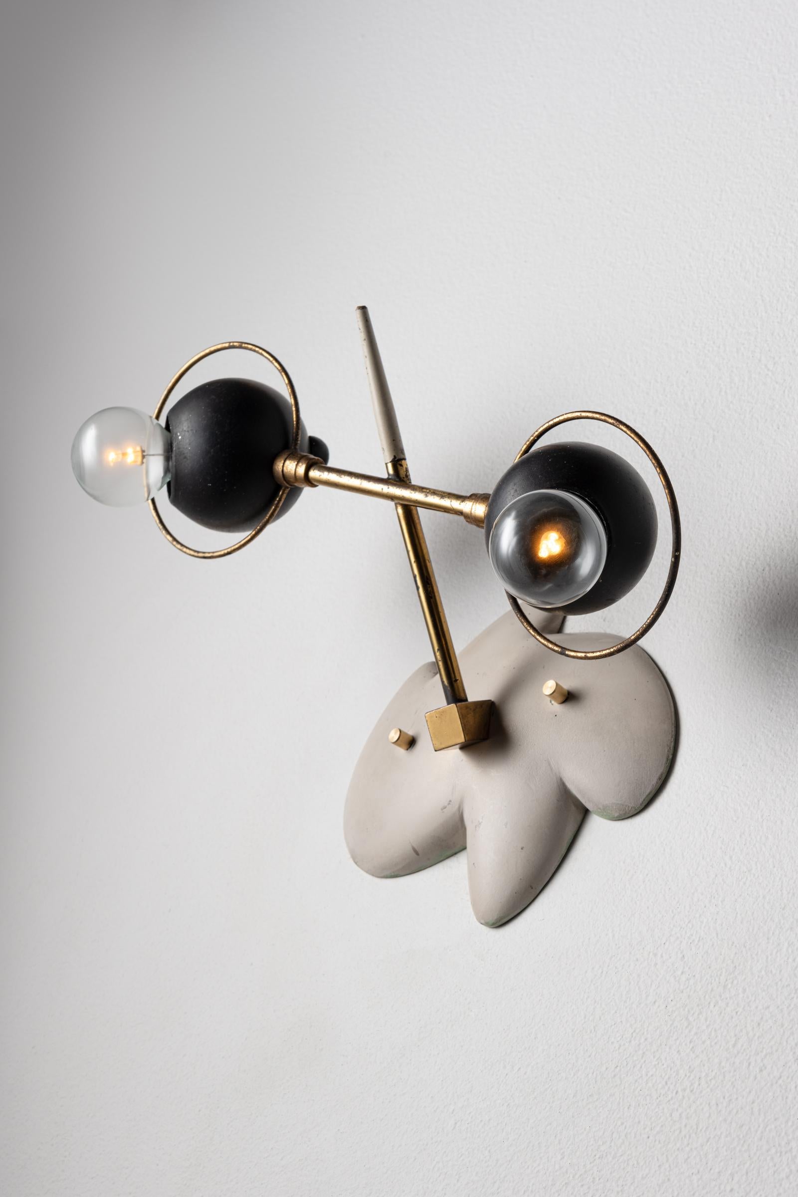 Mid-20th Century Pair of Sconces by Oscar Torlasco