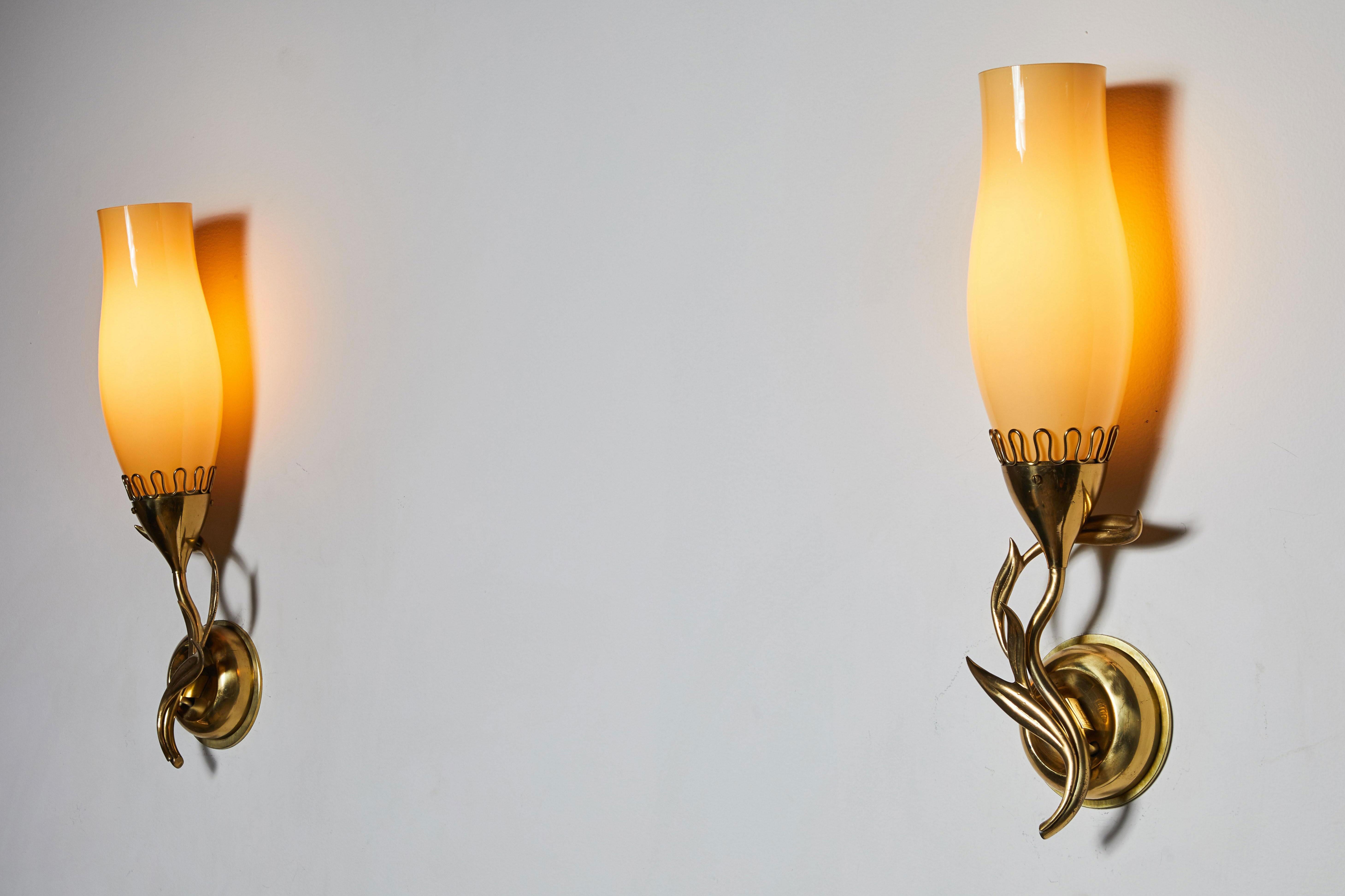 Mid-Century Modern Pair of Sconces by Paavo Tynell for Idman Oy