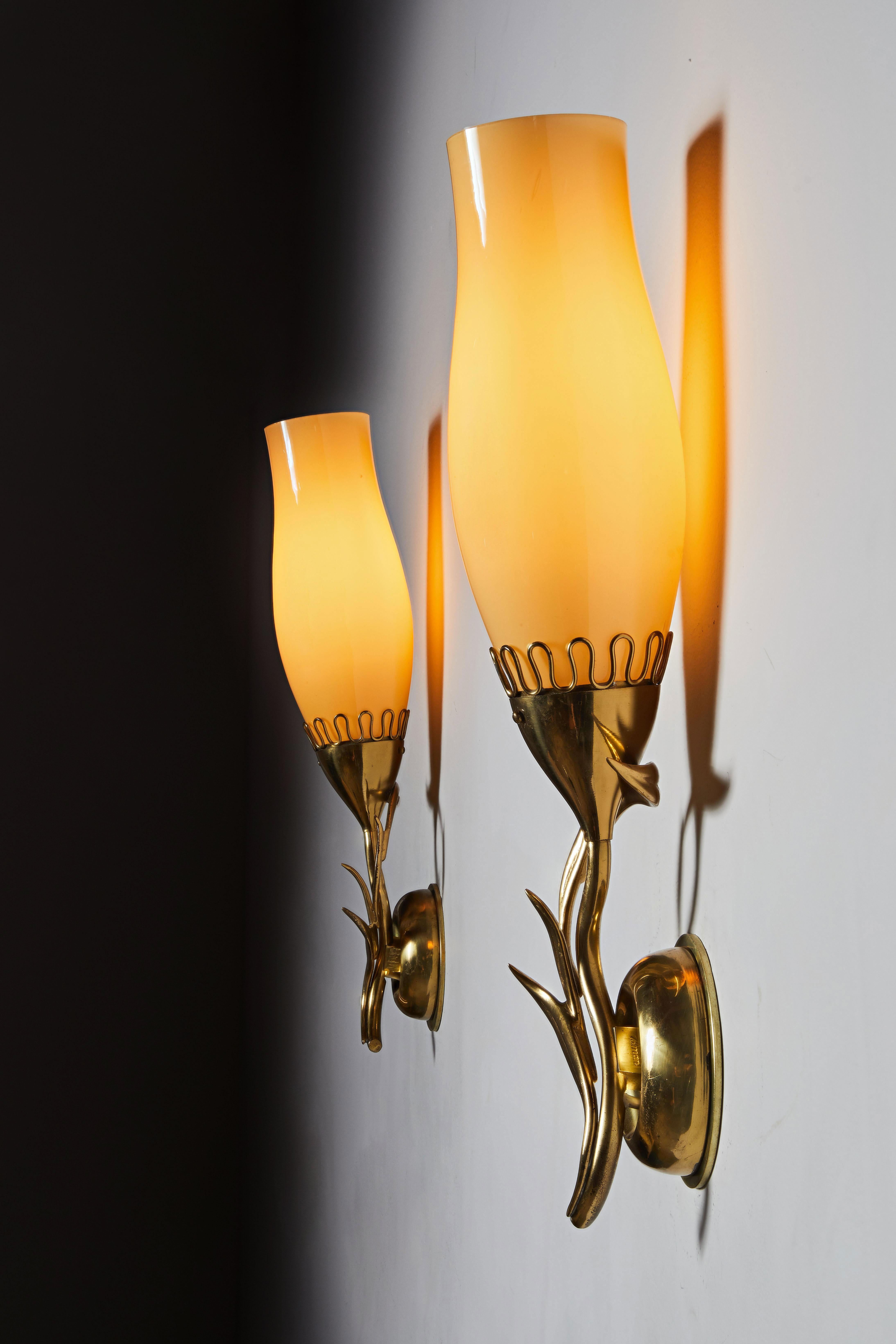 Finnish Pair of Sconces by Paavo Tynell for Idman Oy