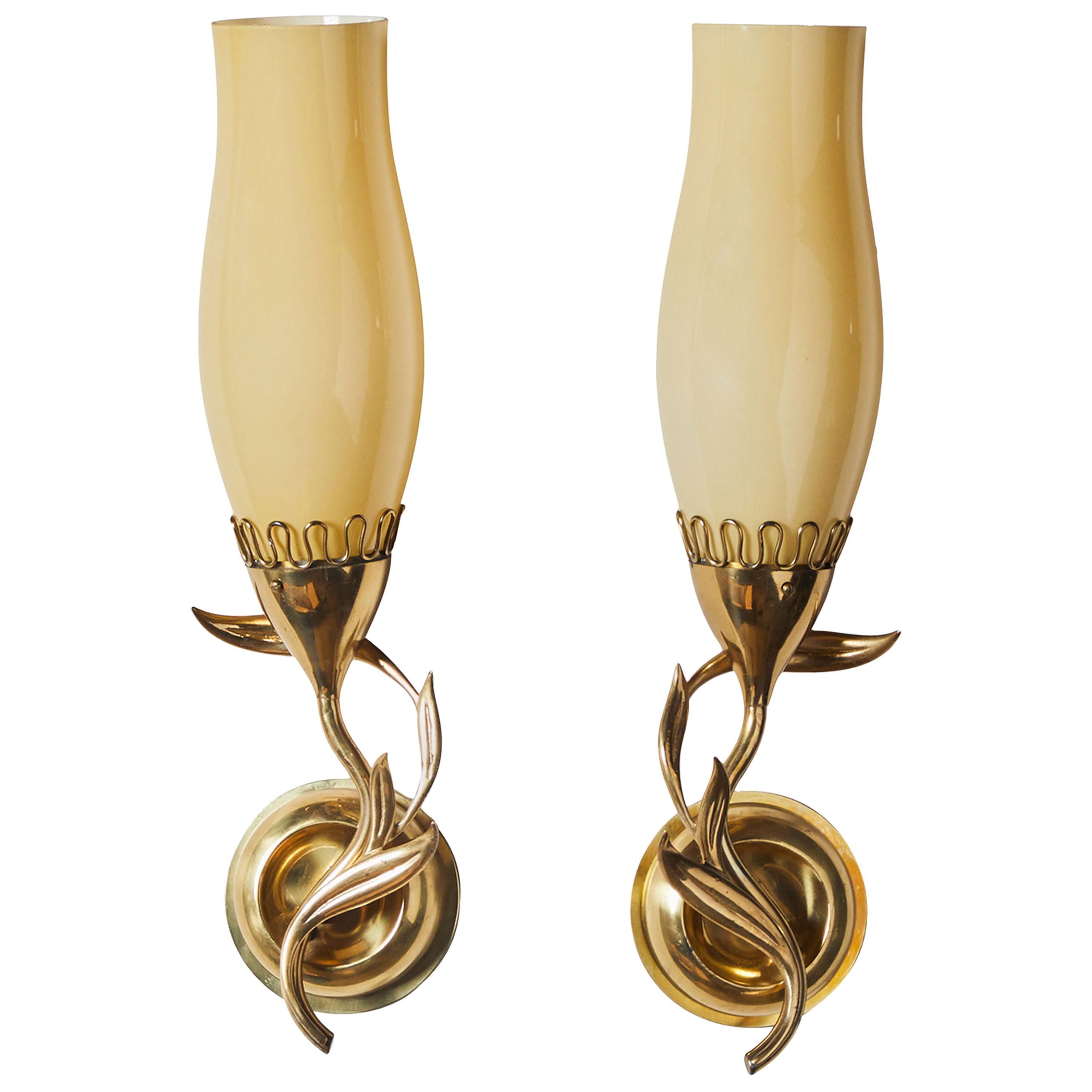 Pair of Sconces by Paavo Tynell for Idman Oy