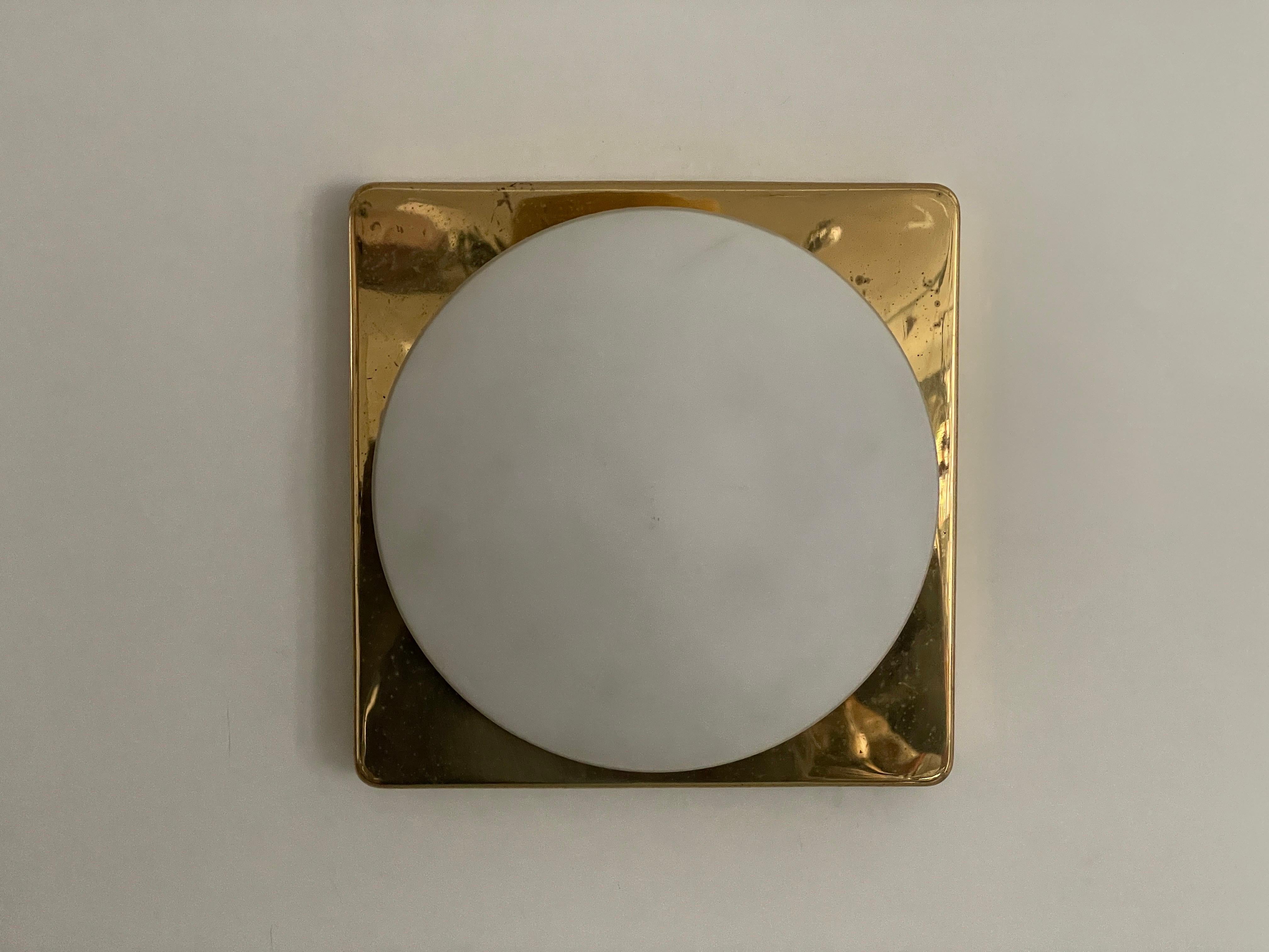 Ottone Coppia di applique di Rolf Krüger per Heinz Neuhaus Leuchten, anni '70, Germania in vendita