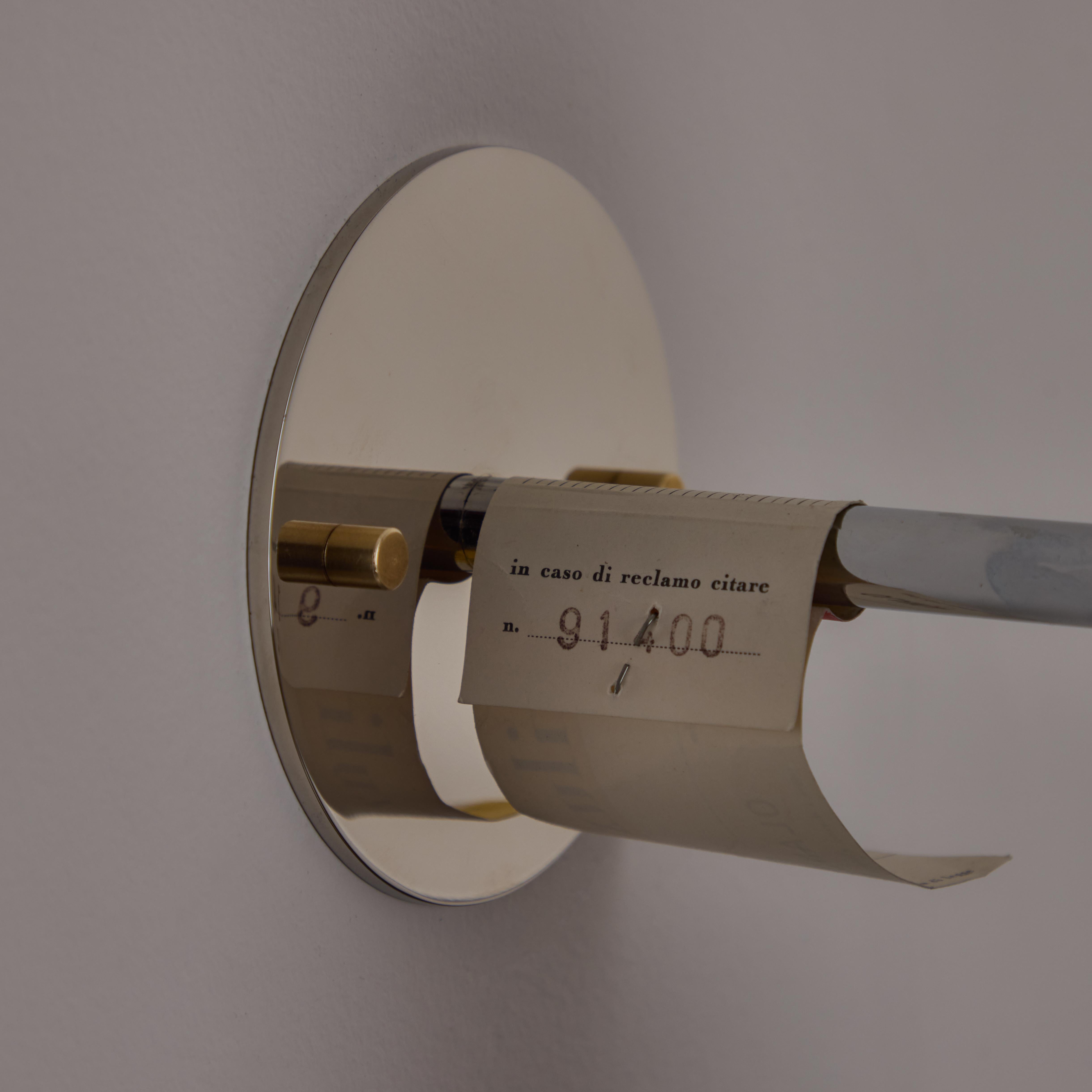 Cromo Coppia di lampade di Stilux in vendita