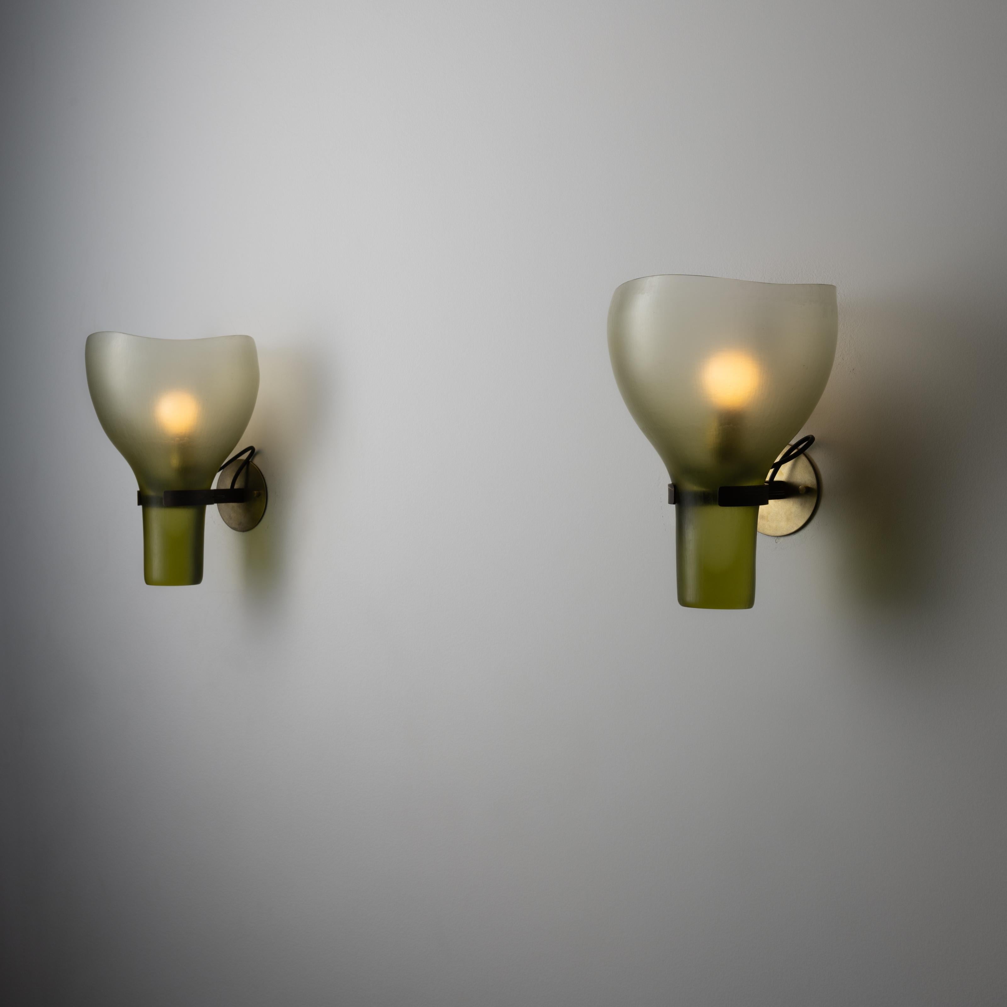 Mid-Century Modern Pair of Sconces by Tobia Scarpa for Venini