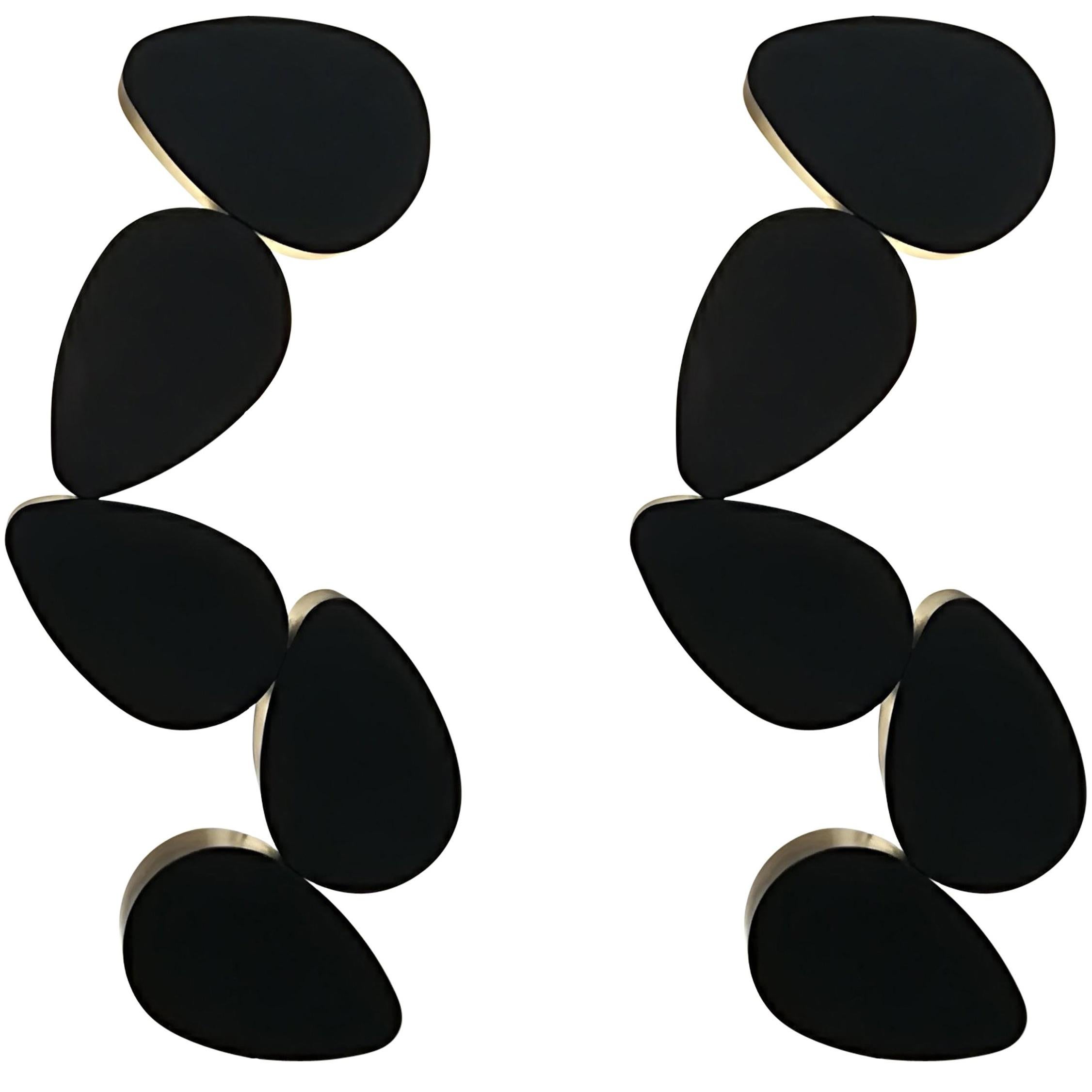 Pair of Sconces Five Elements by Stephane Ducatteau For Sale
