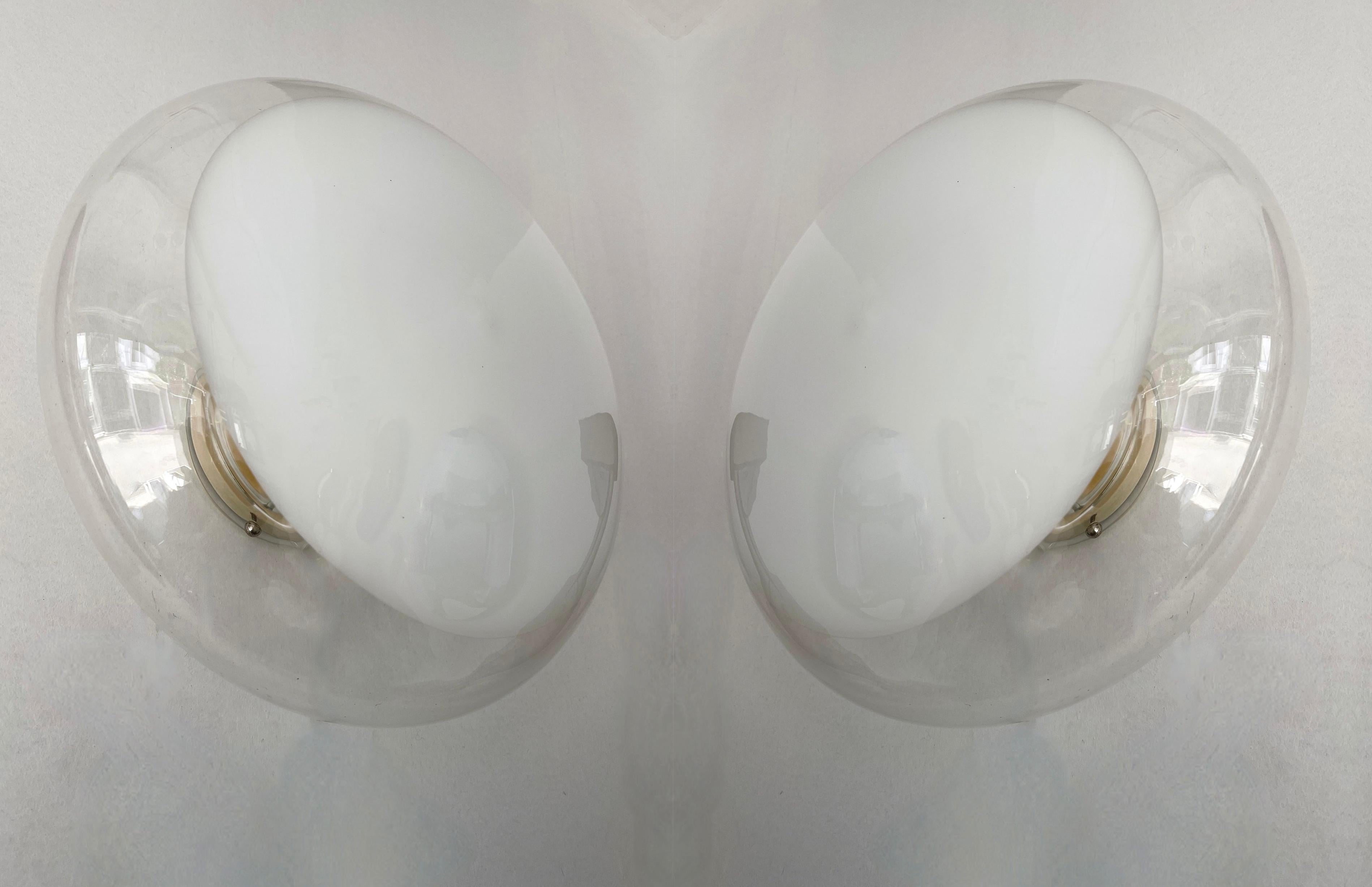 Pair of Sconces Gill by Roberto Pamio for Leucos, Italy, 1970s 2