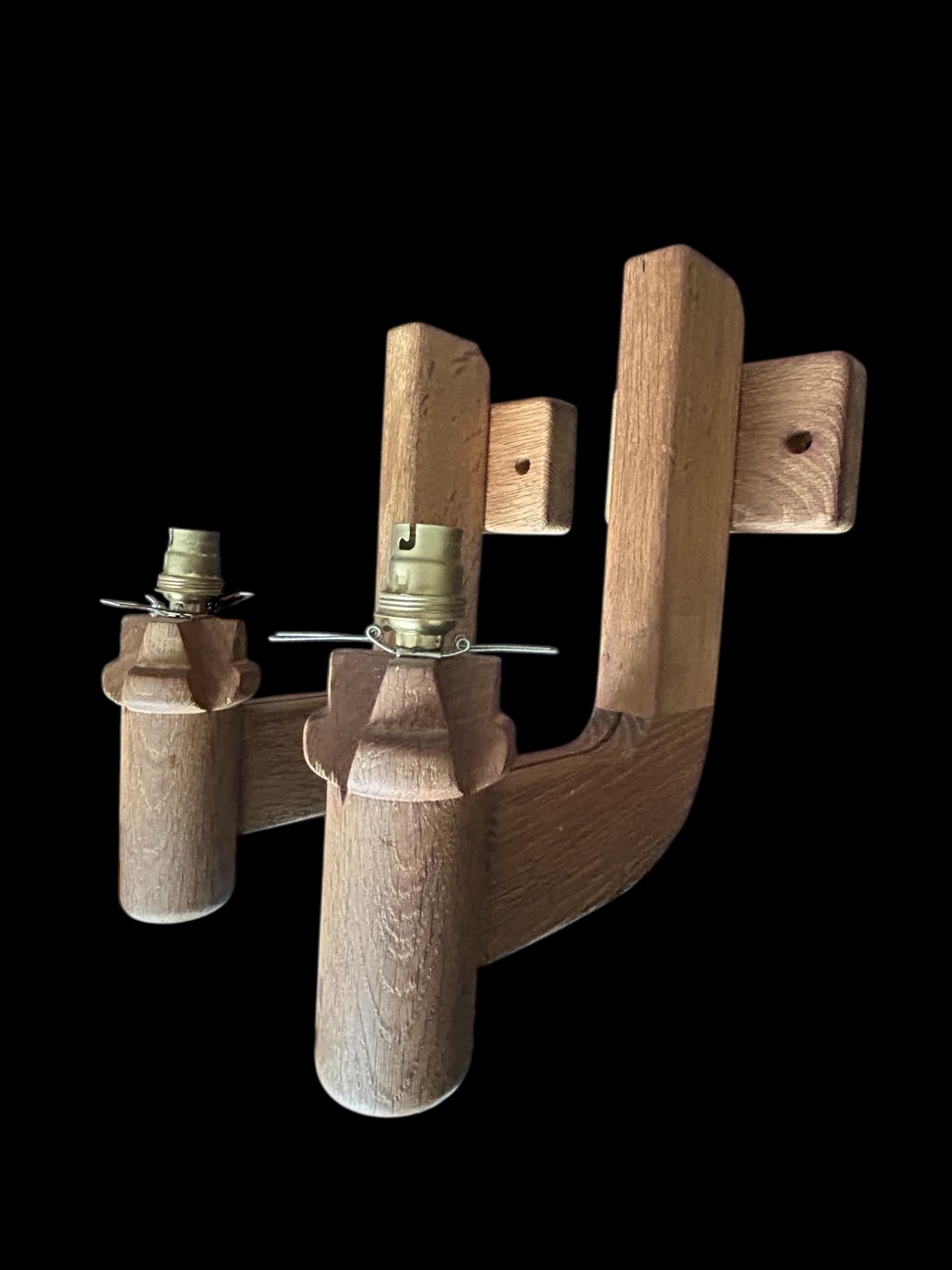 pair of sconces Guillerme et Chambrom Moderno de mediados de siglo en venta