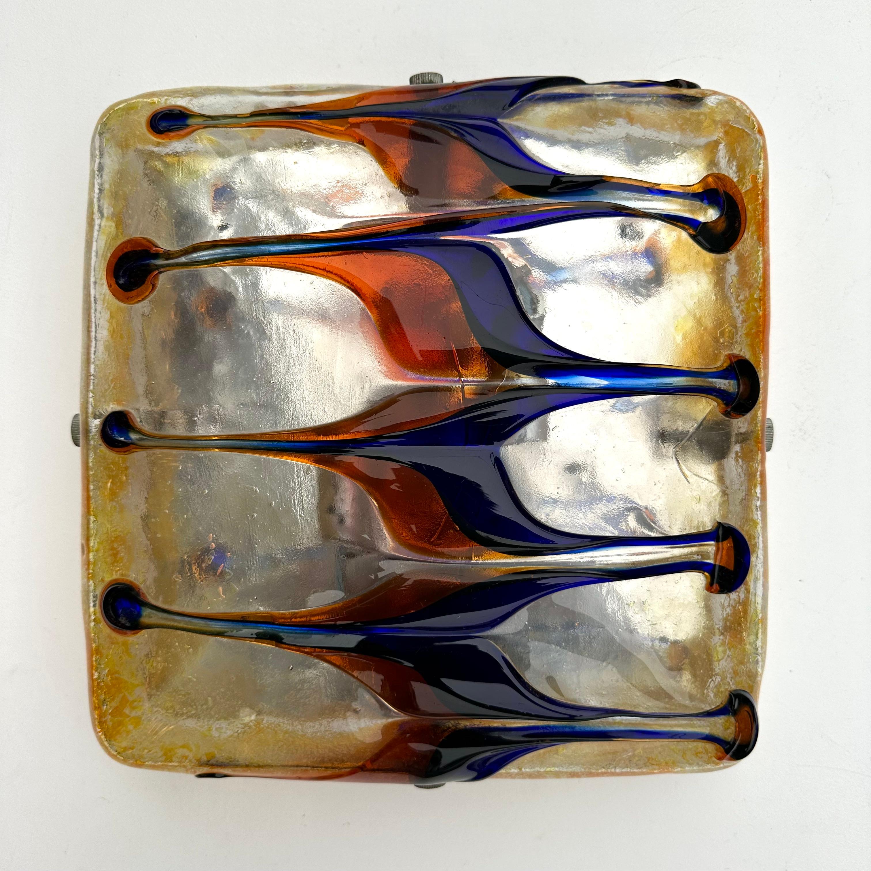 Pair of Sconces Harlequin Murano Glass. Italy, 1970s For Sale 5