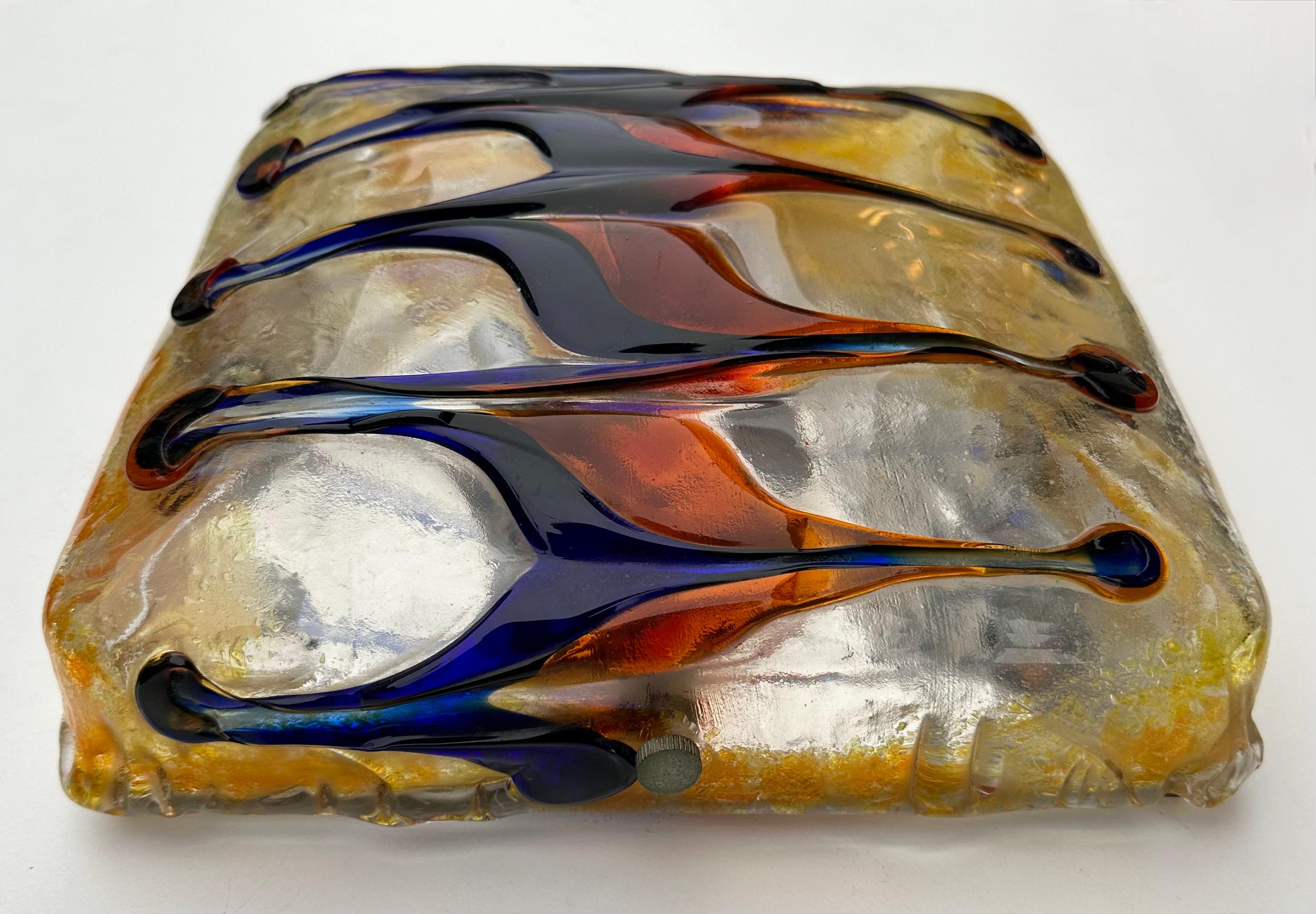 Pair of Sconces Harlequin Murano Glass. Italy, 1970s For Sale 6