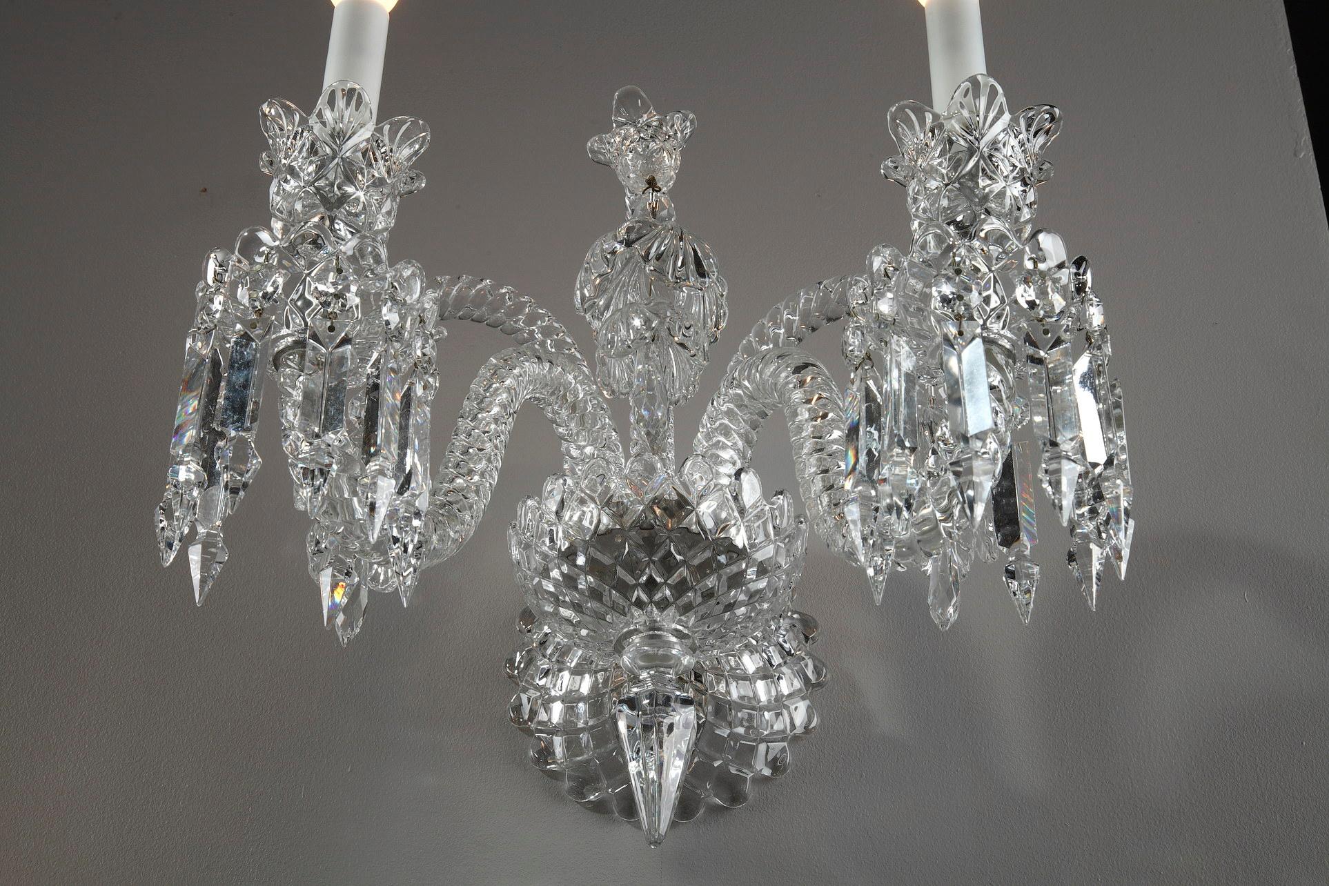 Pair of Sconces in Baccarat Crystal 6