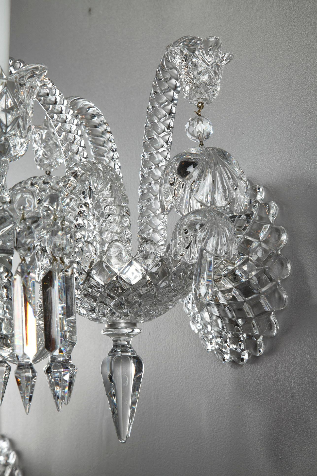 Pair of Sconces in Baccarat Crystal 10