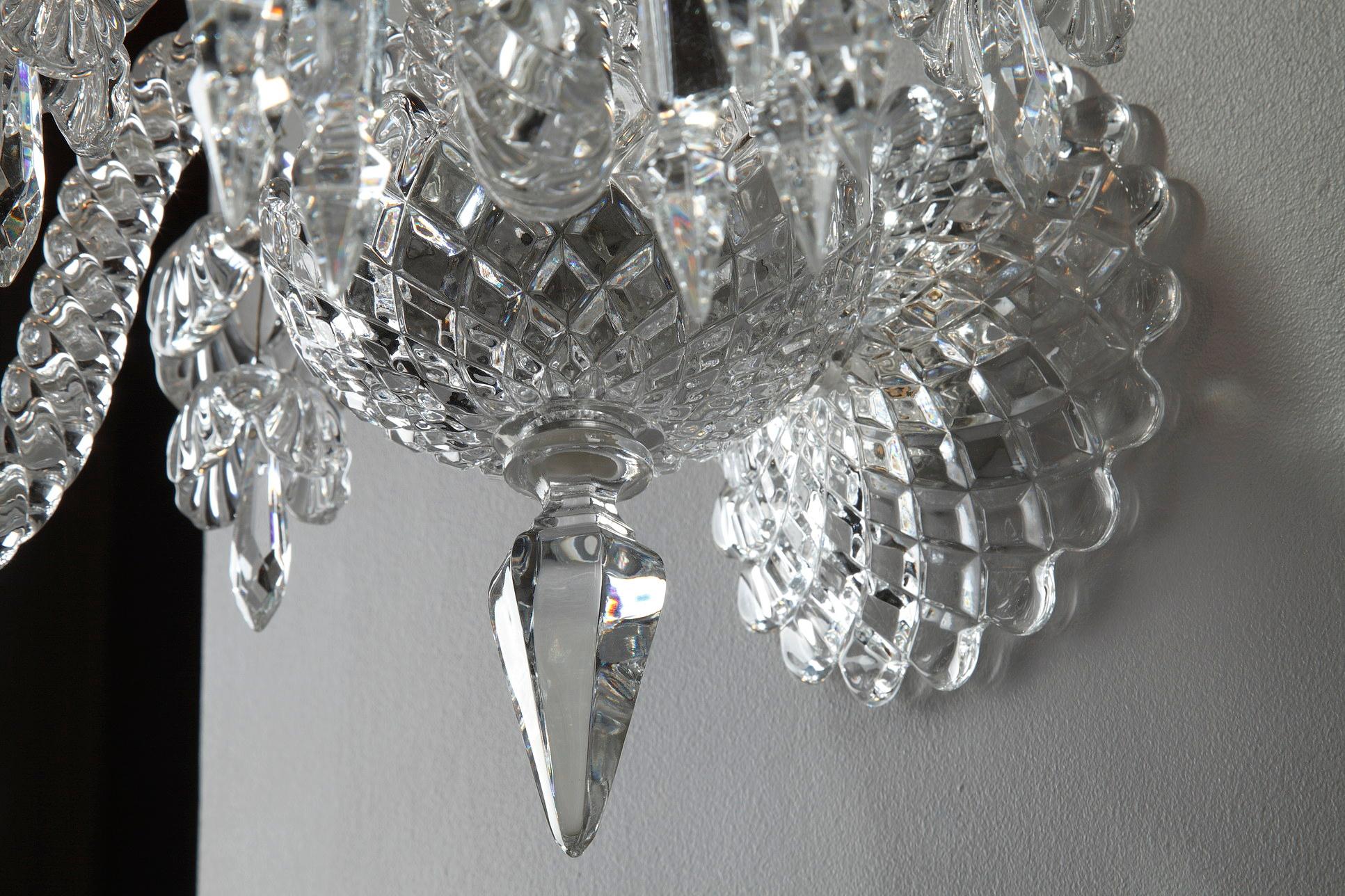 Pair of Sconces in Baccarat Crystal 11