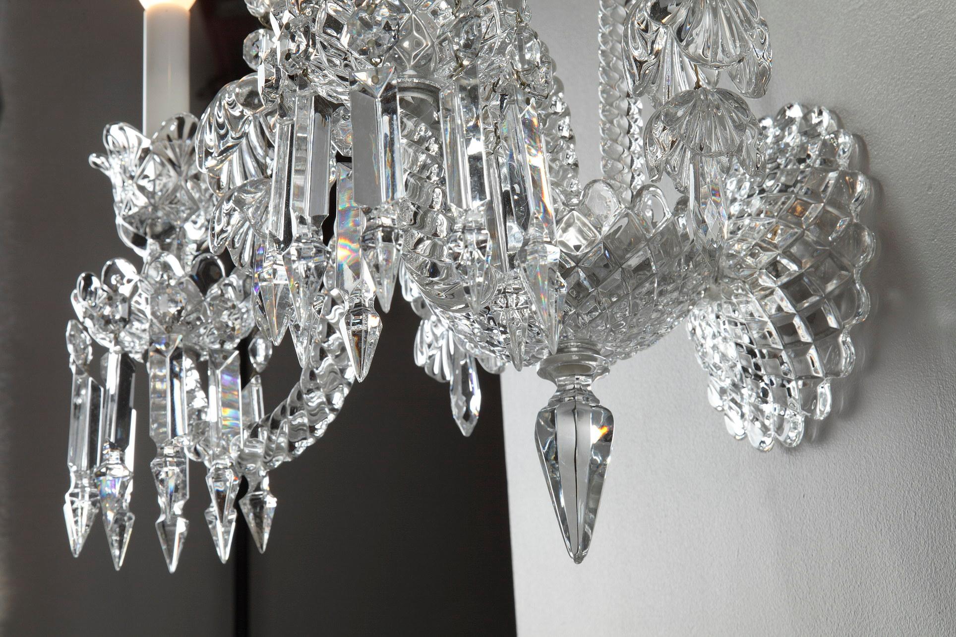 Pair of Sconces in Baccarat Crystal 12