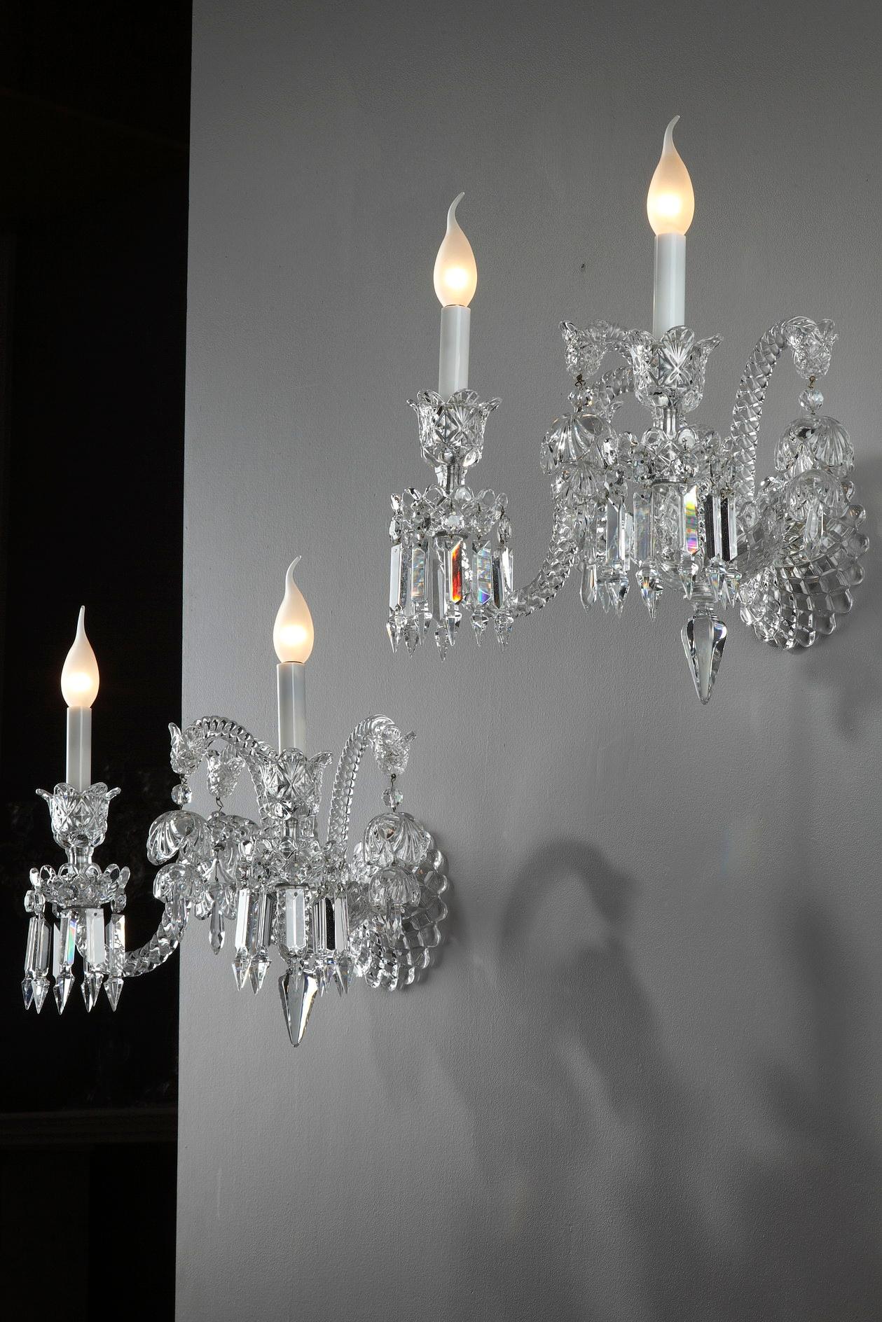 Pair of Sconces in Baccarat Crystal 2