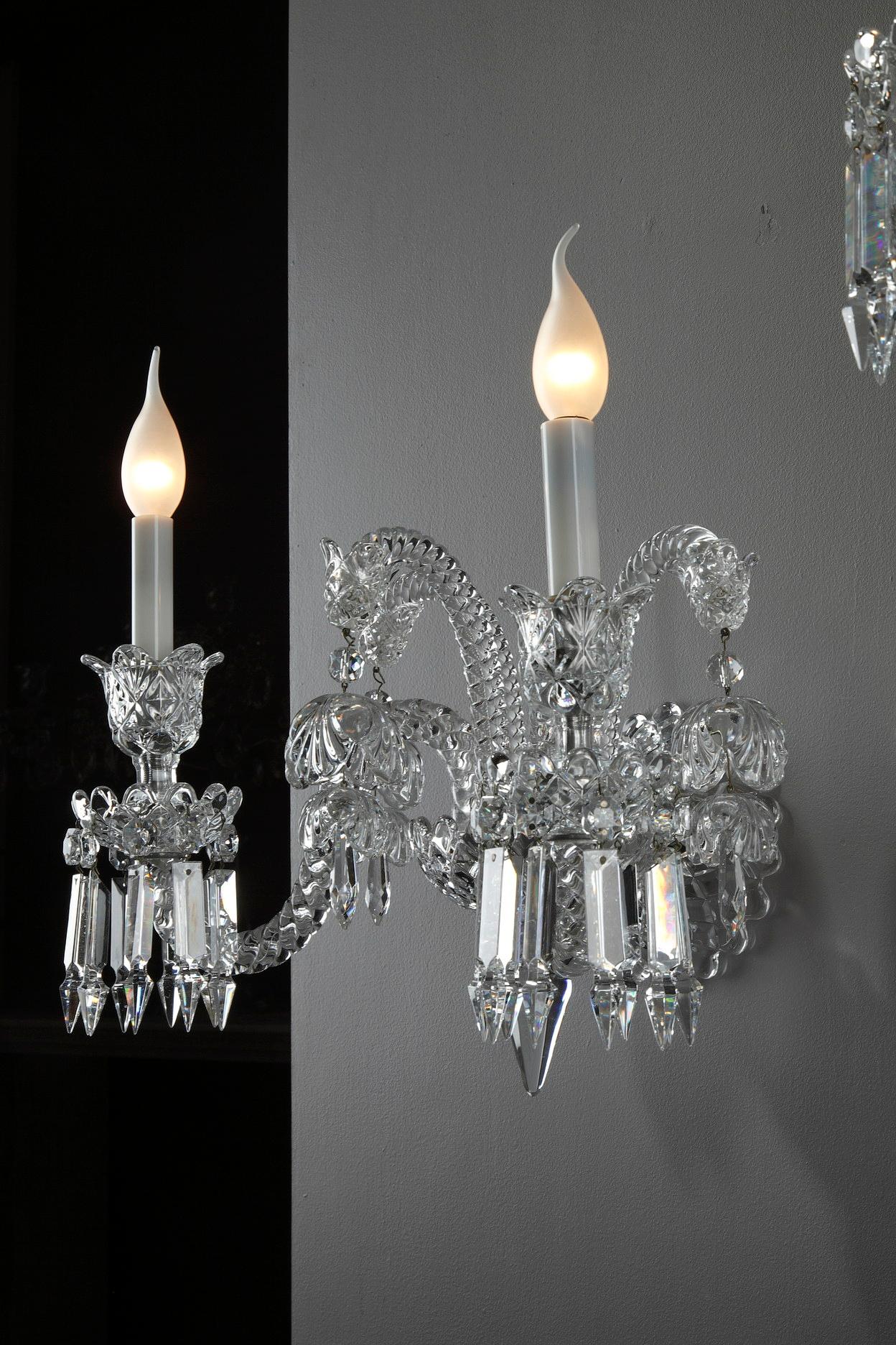 Pair of Sconces in Baccarat Crystal 3