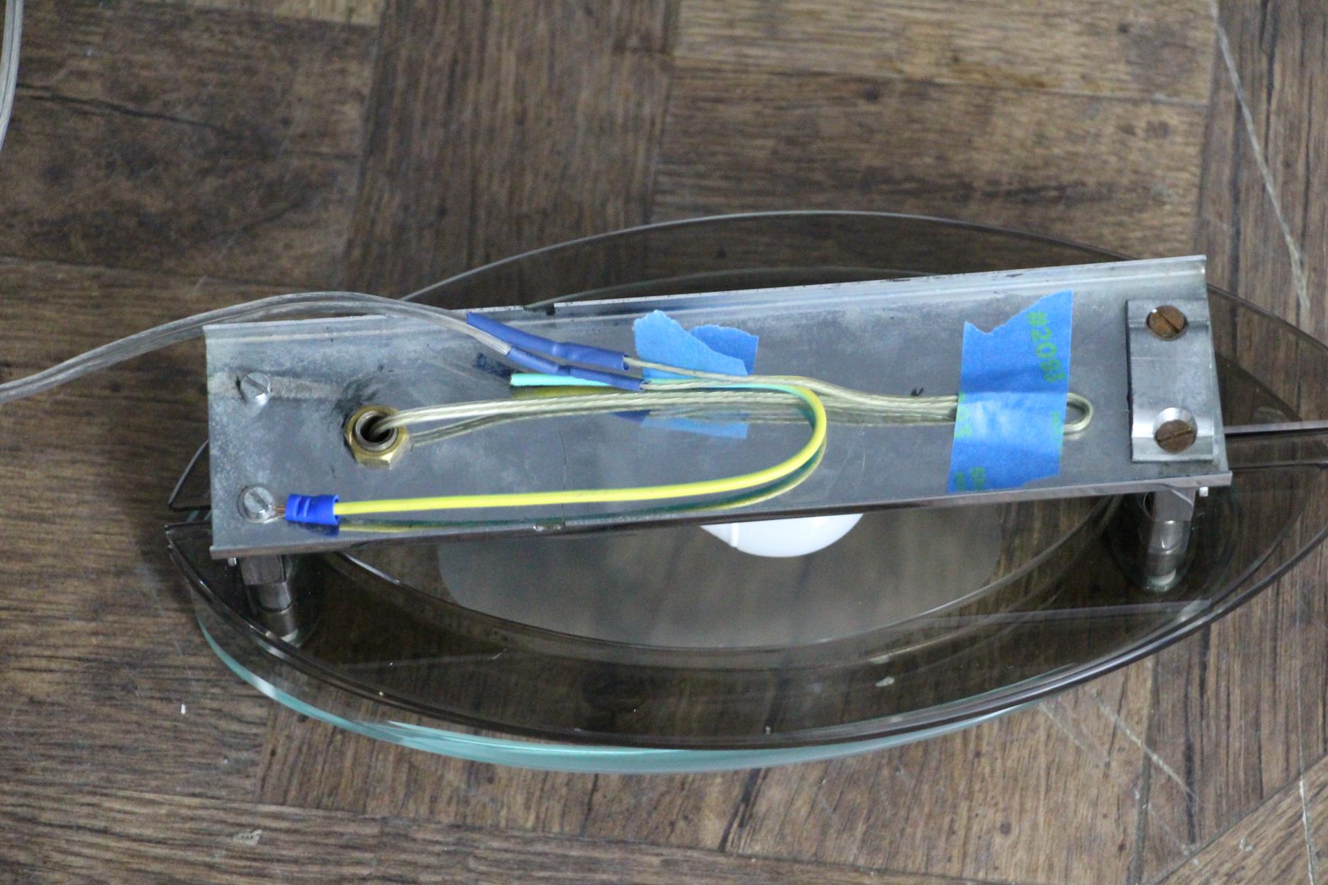 Paire d'appliques en verre de cristal dans le style de Max Ingrand et Fontana Arte en vente 5