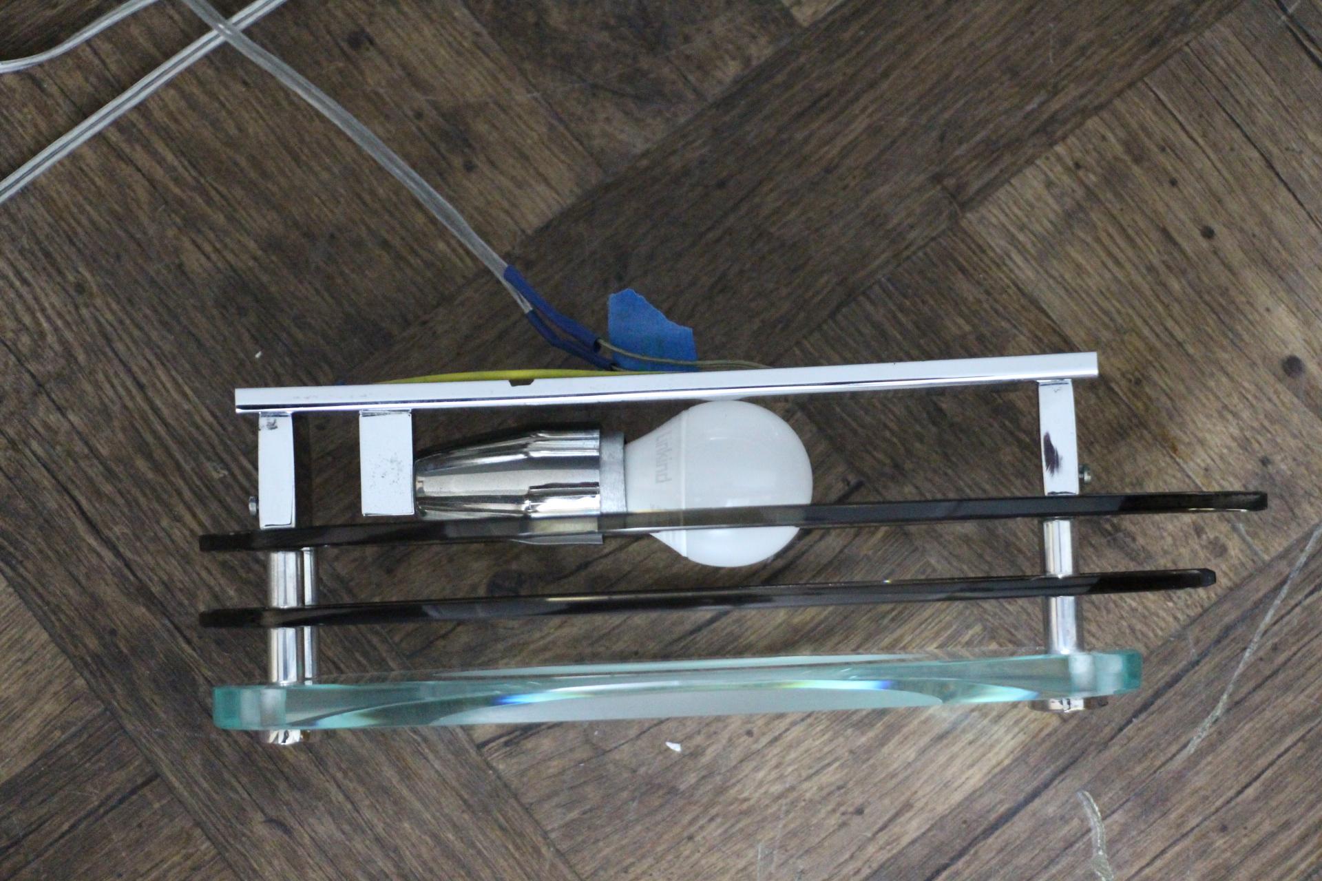 Paire d'appliques en verre de cristal dans le style de Max Ingrand et Fontana Arte en vente 6