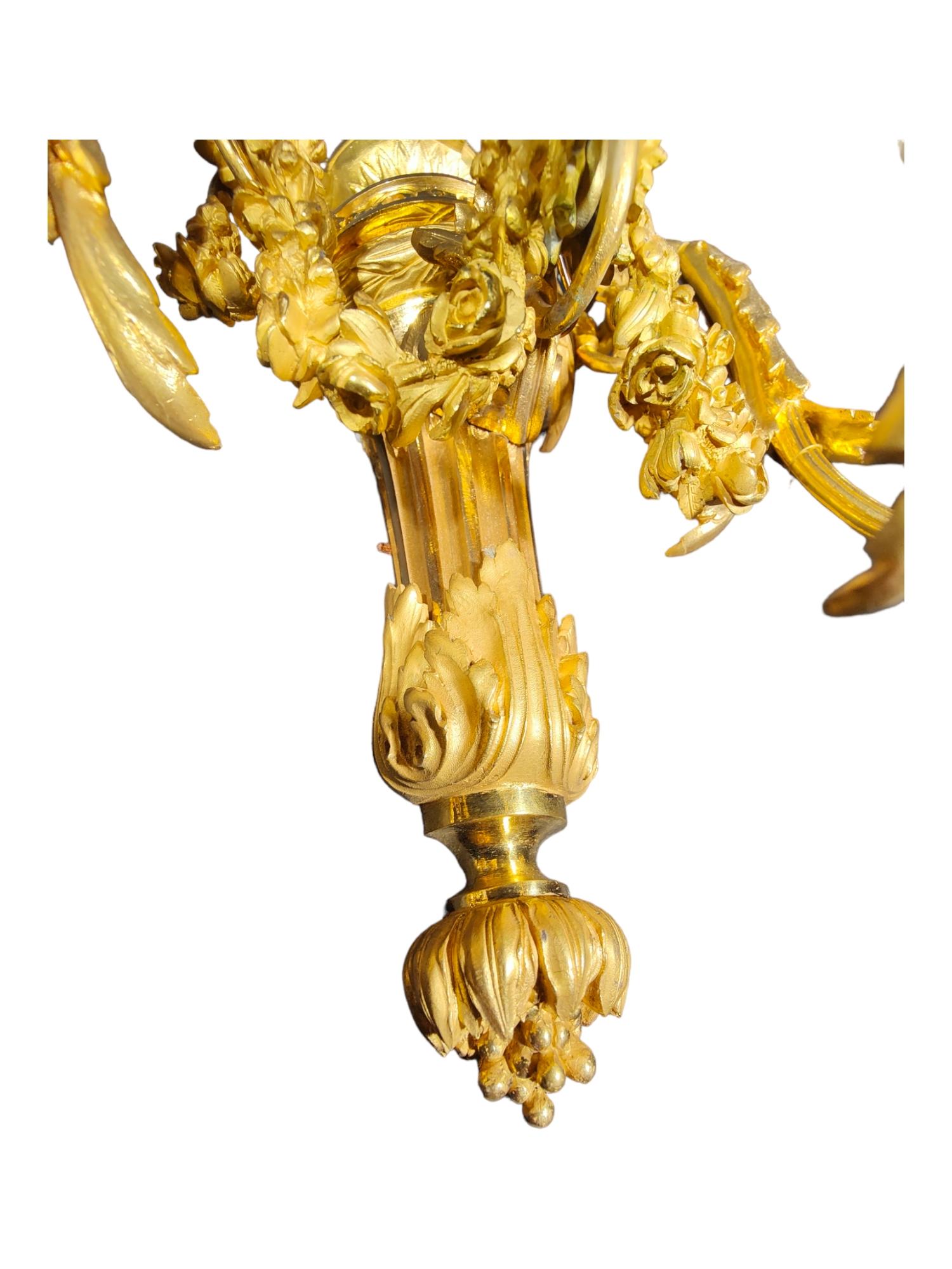Paire d'appliques en bronze doré de la période de l'Empire italien, XVIIIe siècle en vente 4