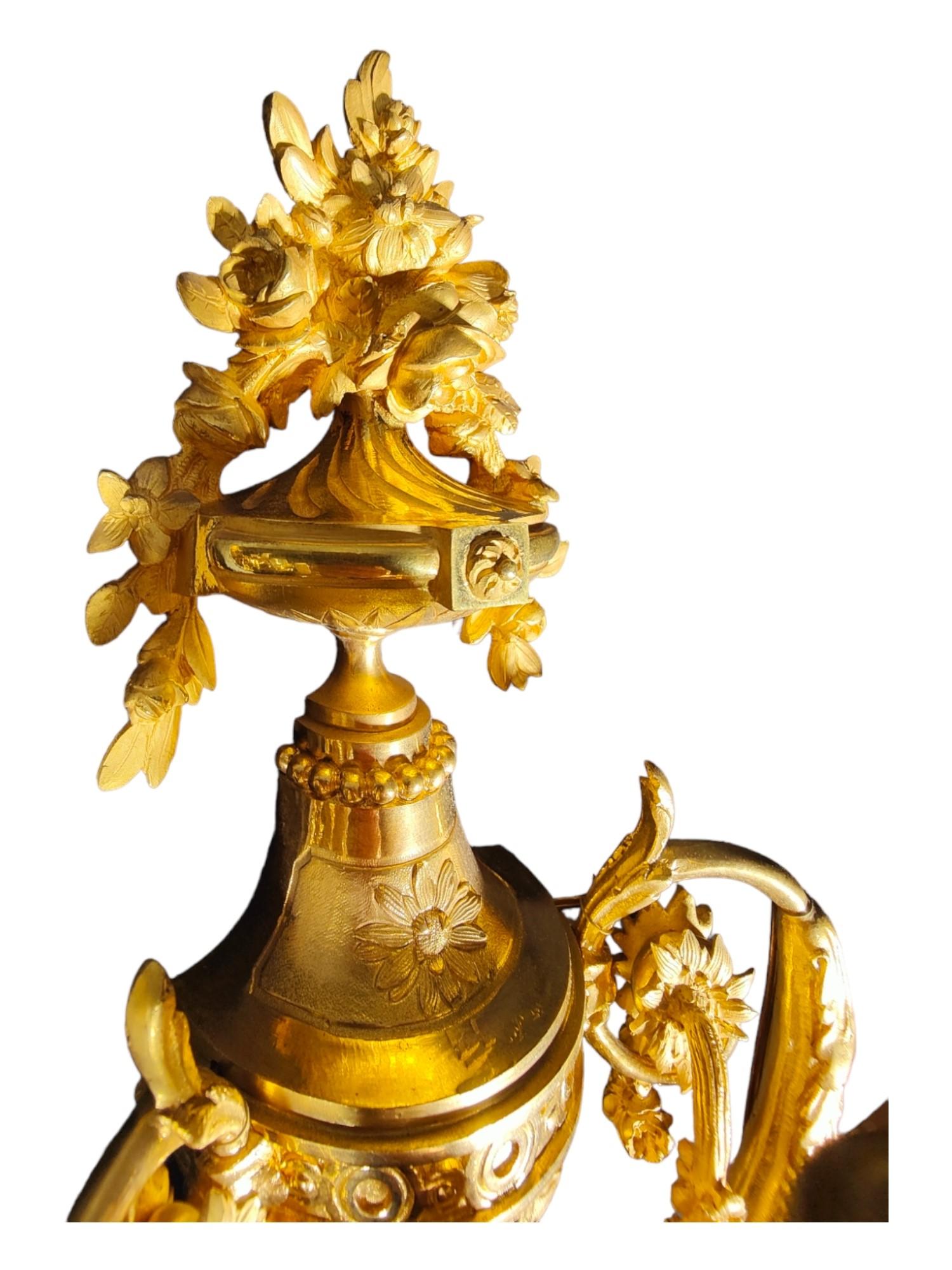 Paire d'appliques en bronze doré de la période de l'Empire italien, XVIIIe siècle en vente 5