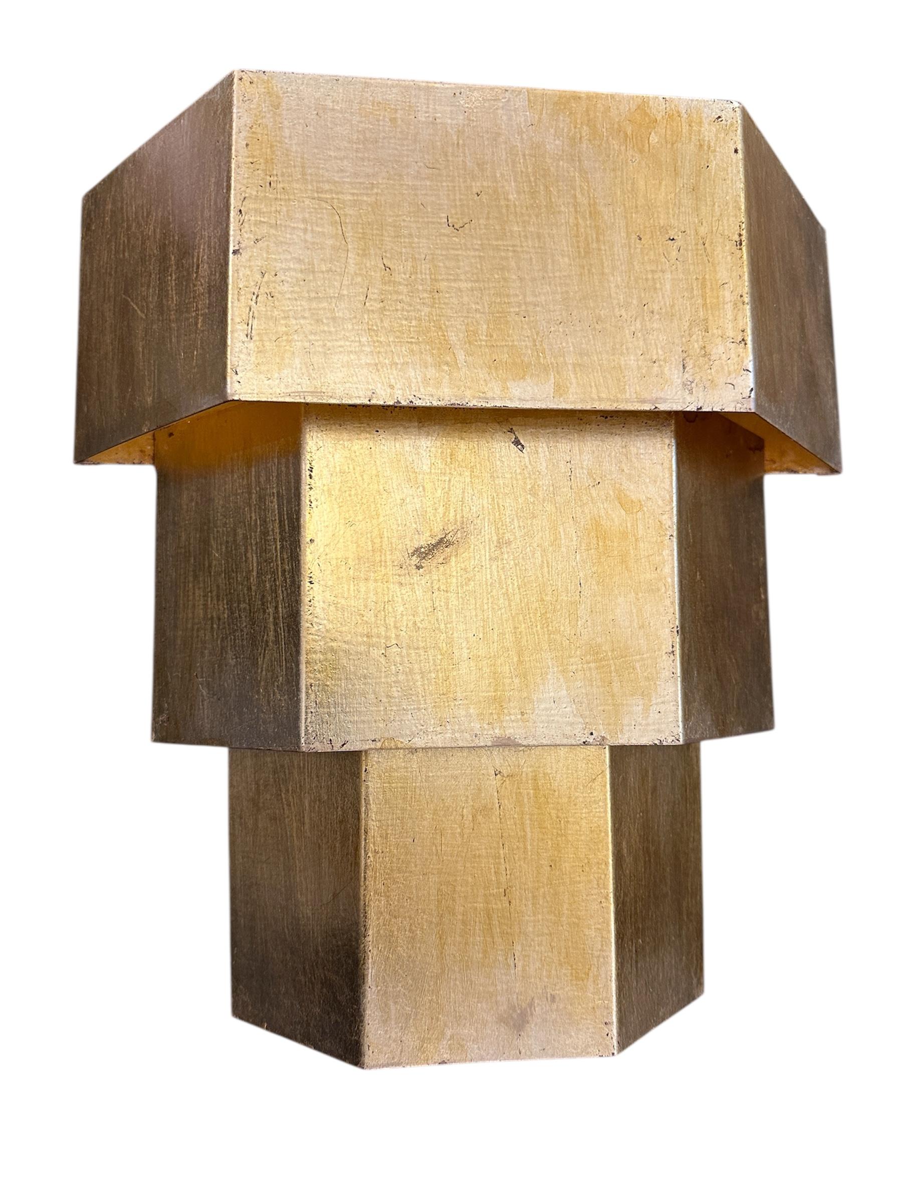 Pair of Sconces in golden iron, Style, Art Deco, Year, 1920, France Art Decó en venta