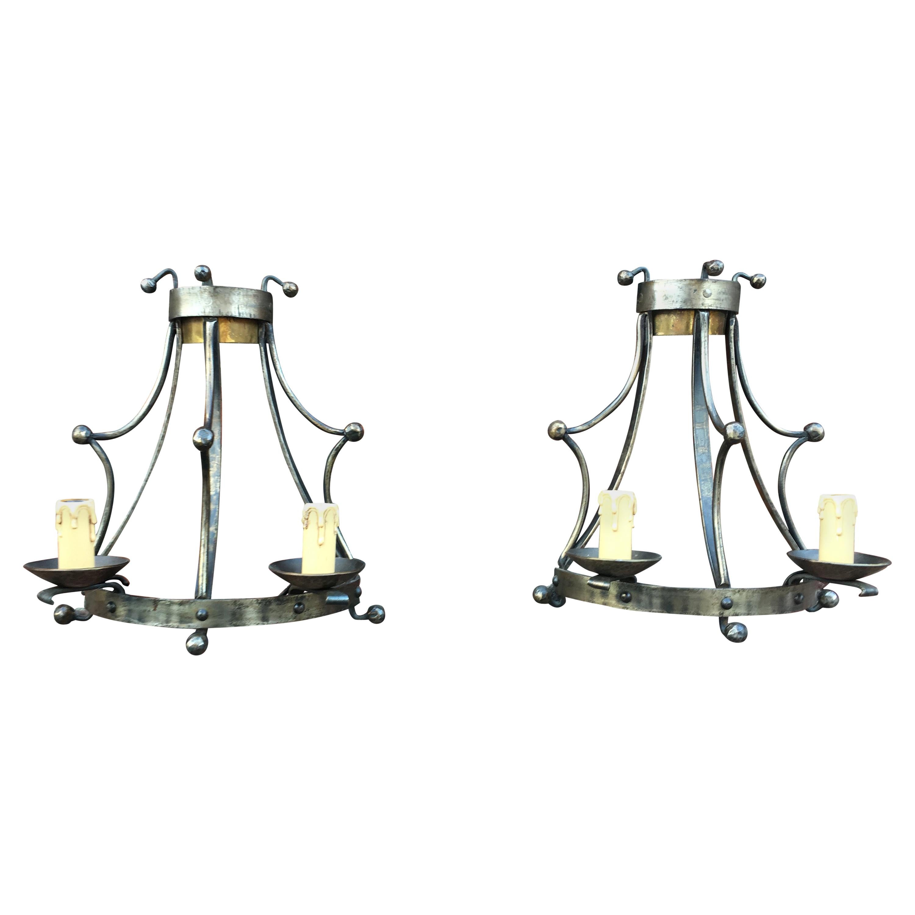 Pair of Sconces in the Style Art & Craft, circa 1950