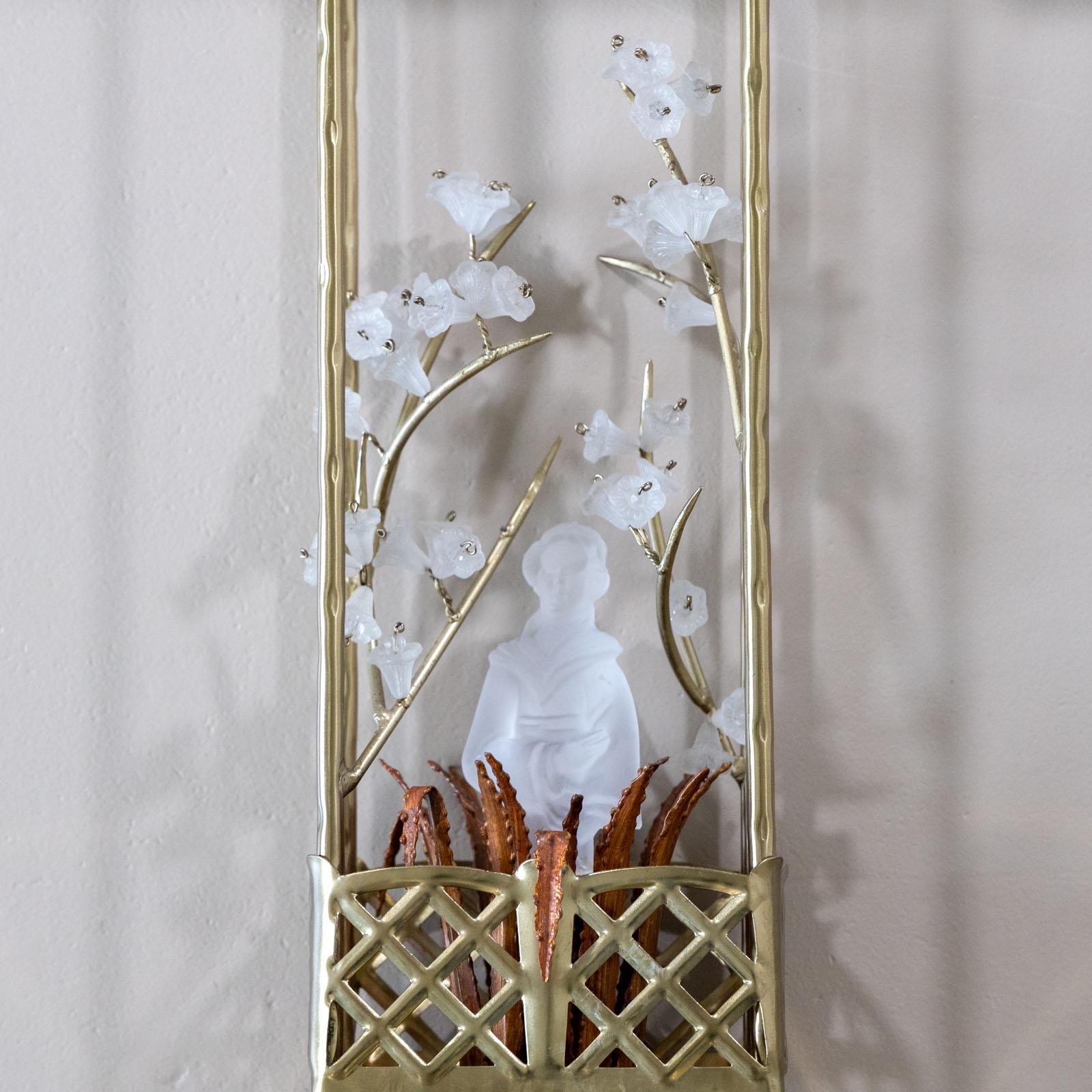 Mid-Century Modern Paire d'appliques dans le style de la Maison Baguès, France, milieu du 20e siècle en vente
