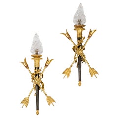 Pair of Sconces Louis XVI Style Modele Aux Carquois