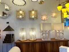 Pareja de apliques LP253 Cristal de Murano de Carlo Nason para Mazzega, Italia, años 70