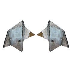 Pair of Sconces LP253 Murano Glass by Carlo Nason for Mazzega, Italy, 1970s
