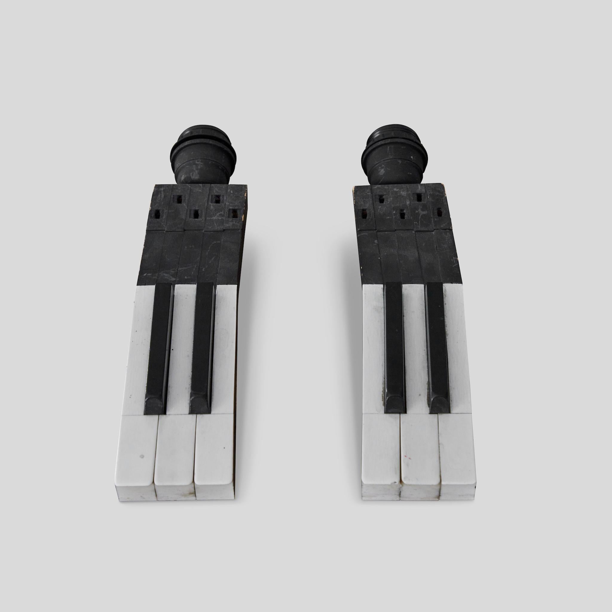 Pair of Sconces Made from Piano Keys from 19th Century, Belgium 6