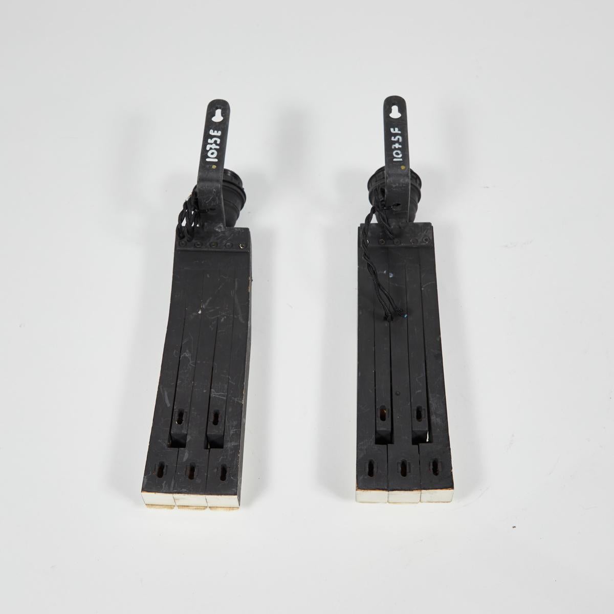 Pair of Sconces Made from Piano Keys from 19th Century, Belgium In Good Condition In Los Angeles, CA