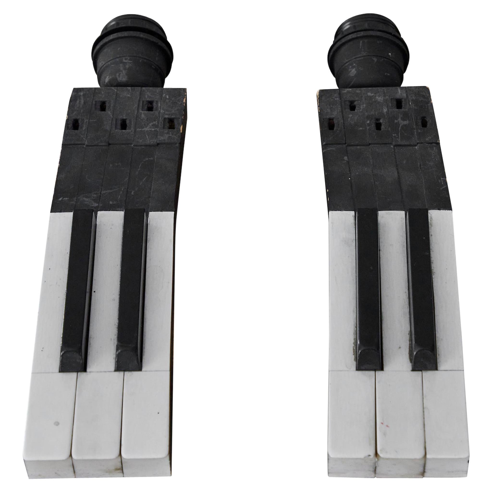 Pair of Sconces Made from Piano Keys from 19th Century, Belgium For Sale