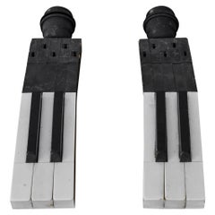 Pair of Sconces Made from Piano Keys from 19th Century, Belgium