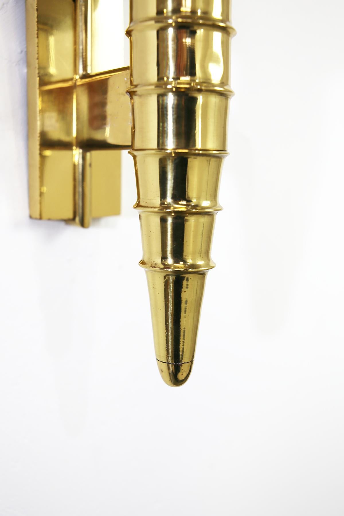 Pair of Sconces by Barovier & Toso in Murano Glass and Brass 1960s In Good Condition In Milano, IT
