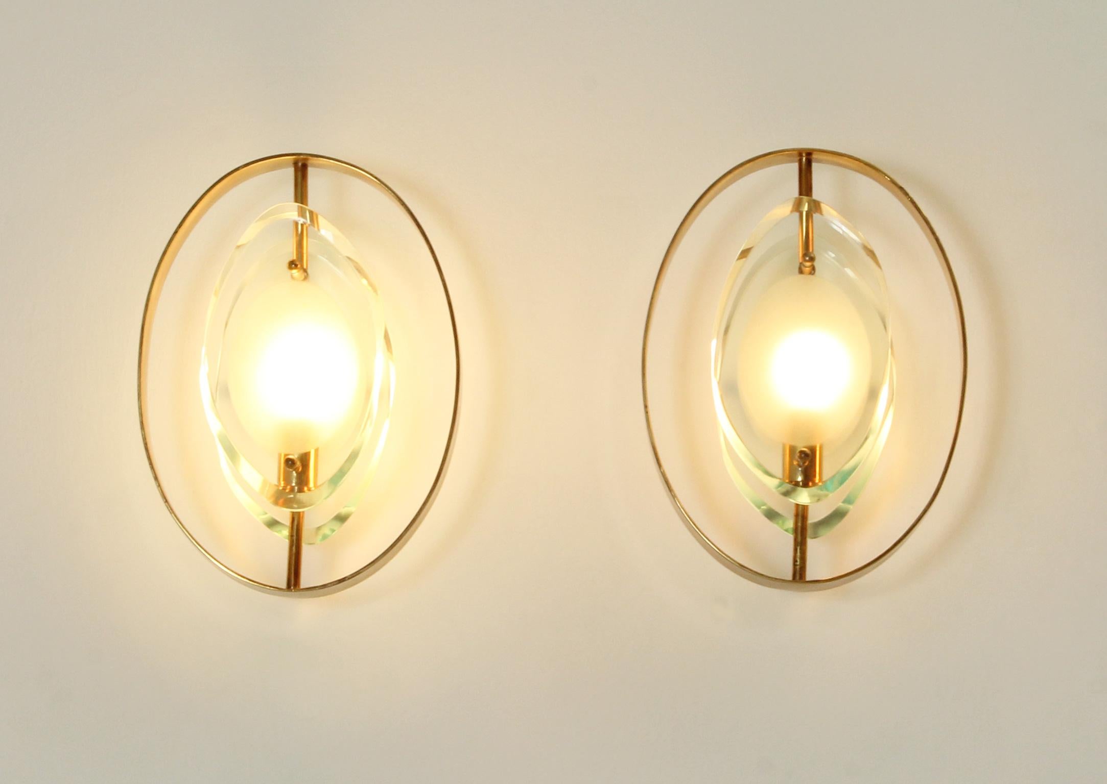 Pair of Sconces Model 2240 by Max Ingrand for Fontana Arte 6