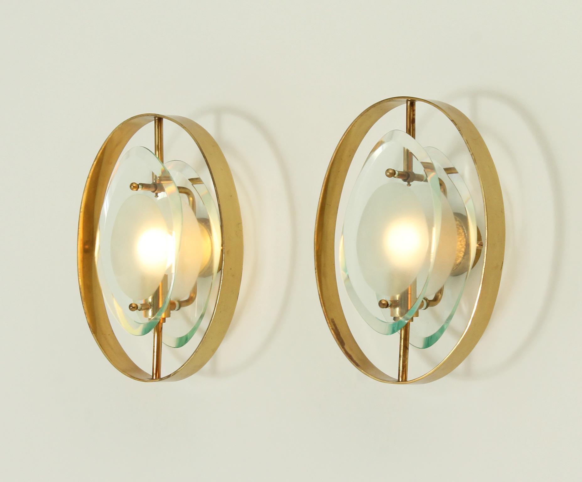 Pair of Sconces Model 2240 by Max Ingrand for Fontana Arte 7