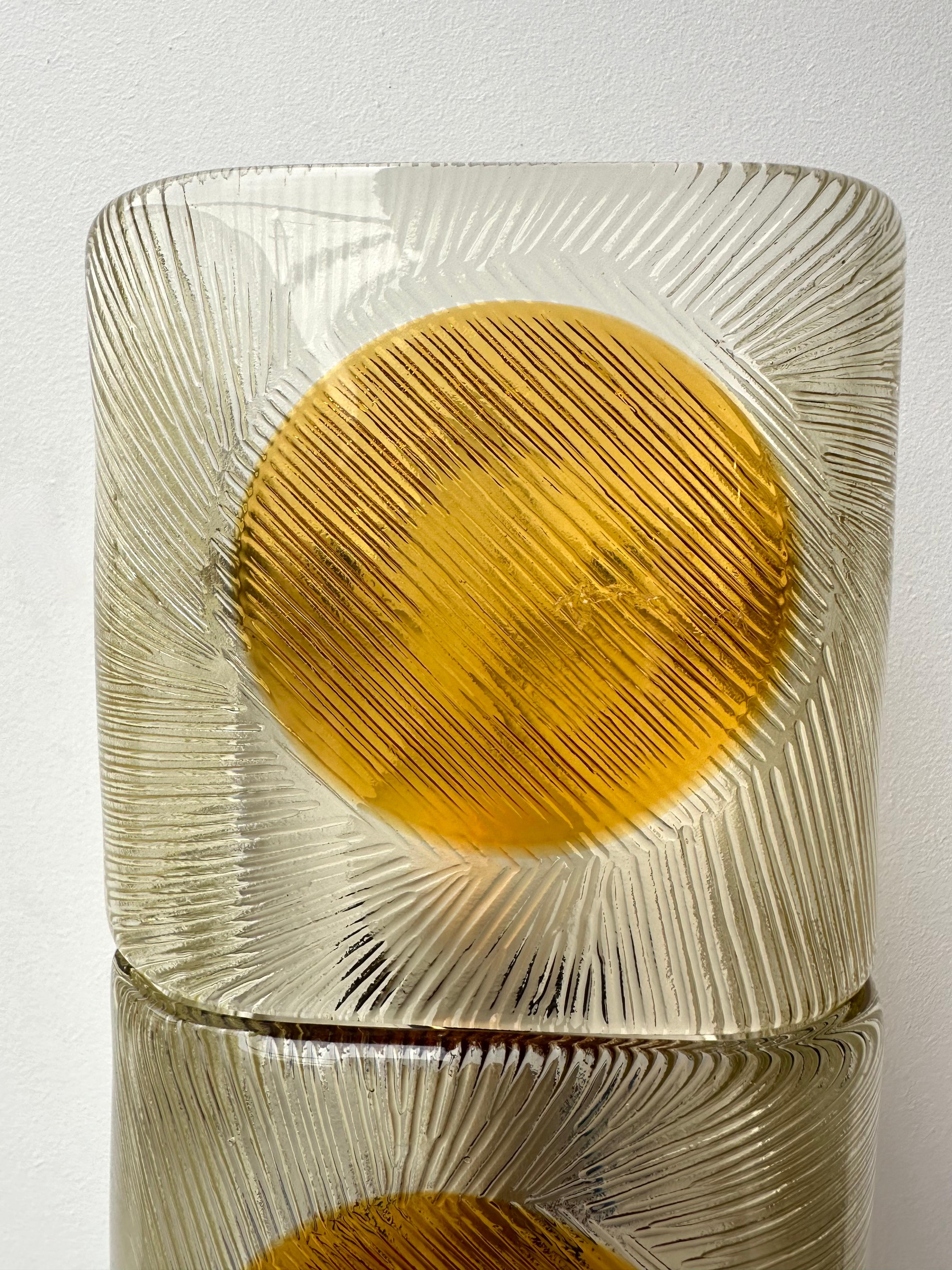 Paire d'appliques en verre de Murano par Mazzega, Italie, 1970 en vente 4