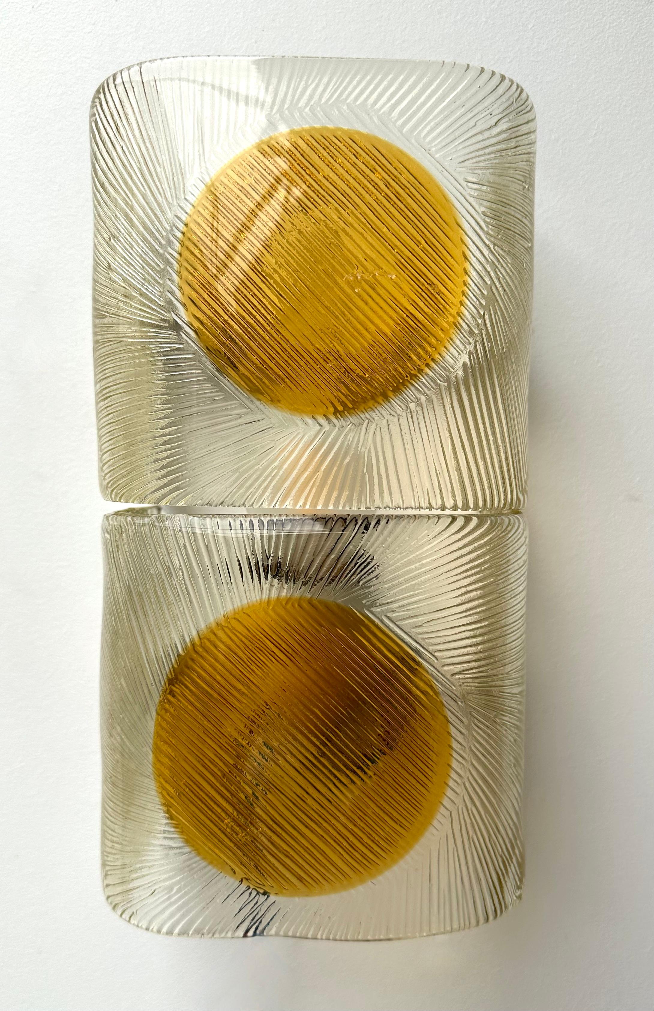 Paire d'appliques en verre de Murano par Mazzega, Italie, 1970 en vente 7
