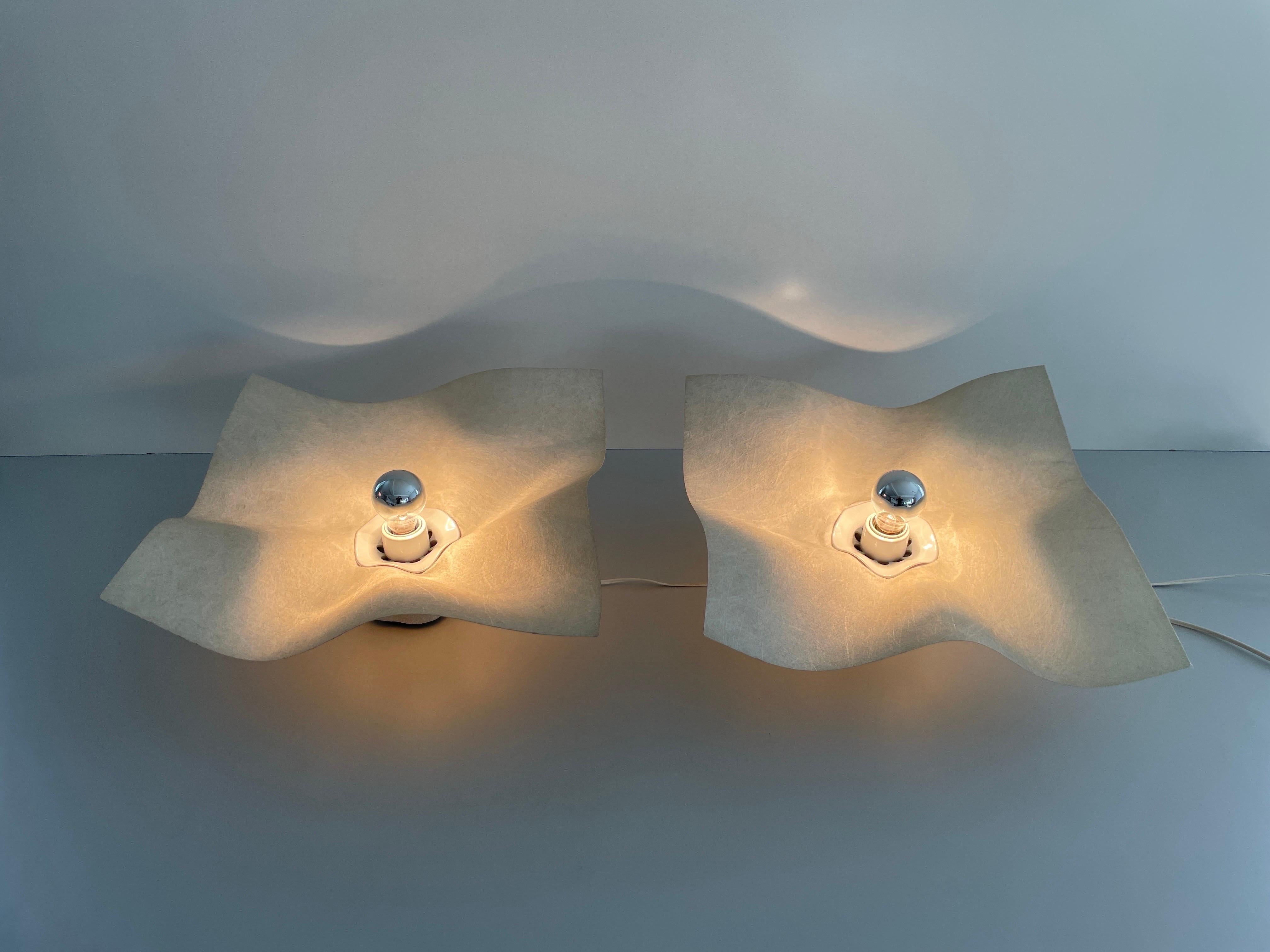 Pair of Sconces or Ceiling Lamps by Mario Bellini for Artemide, 1970s, Italy For Sale 4
