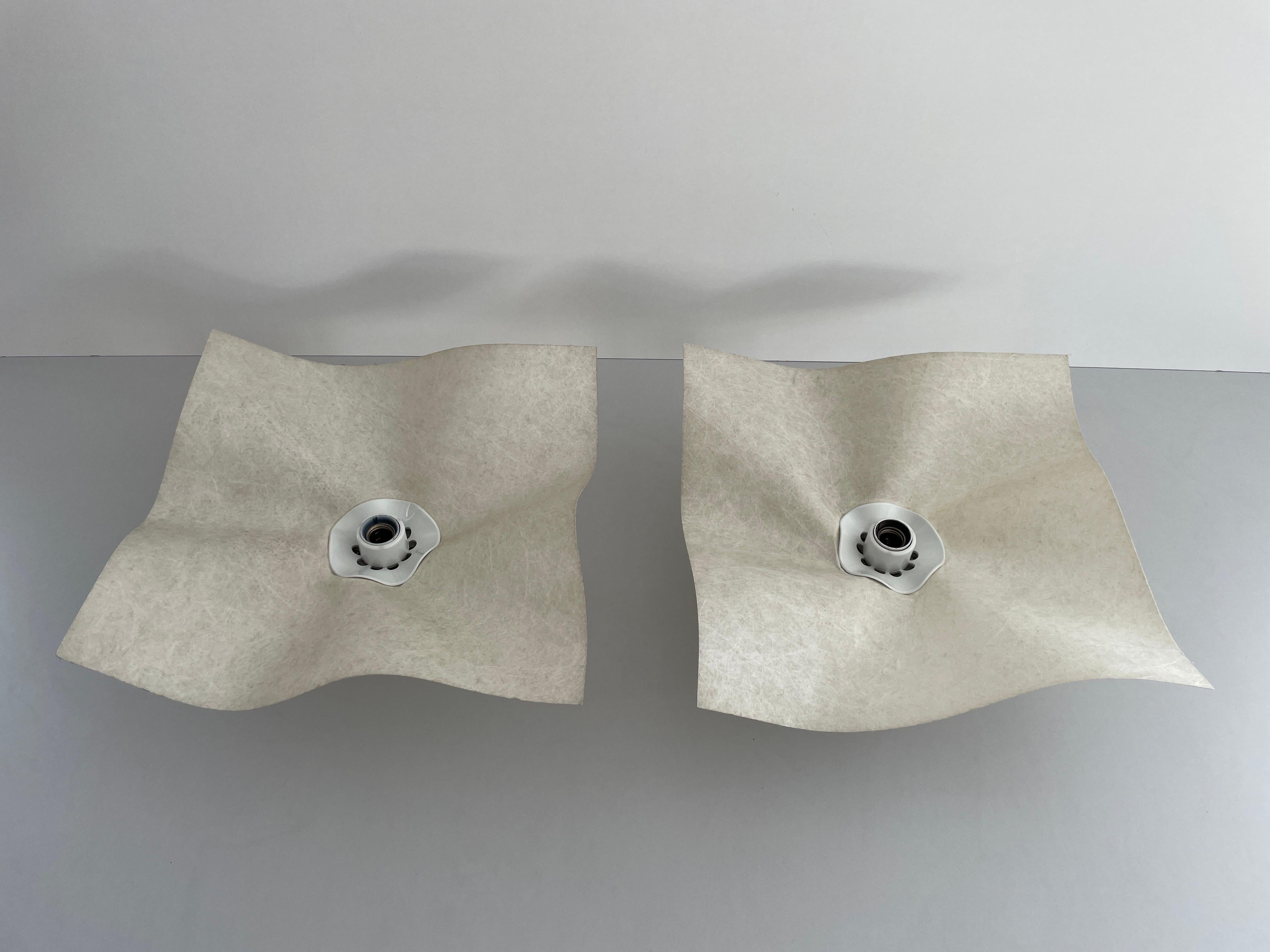 Pair of Sconces or Ceiling Lamps by Mario Bellini for Artemide, 1970s, Italy In Excellent Condition For Sale In Hagenbach, DE