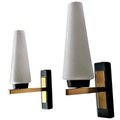 Pair of Sconces Pierre Guariche Style, Mid-Century Modern, France