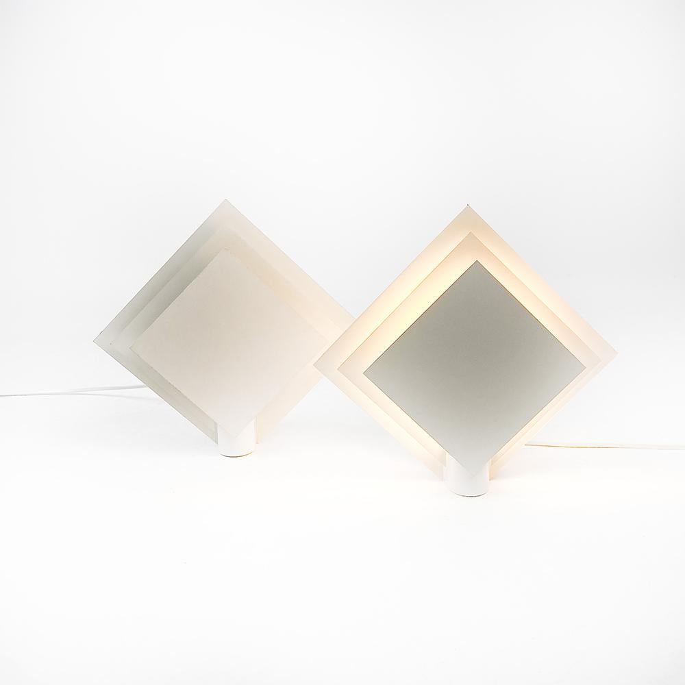 Modern Pair of Sconces Plaza Model Made by Lumiance, 1980s